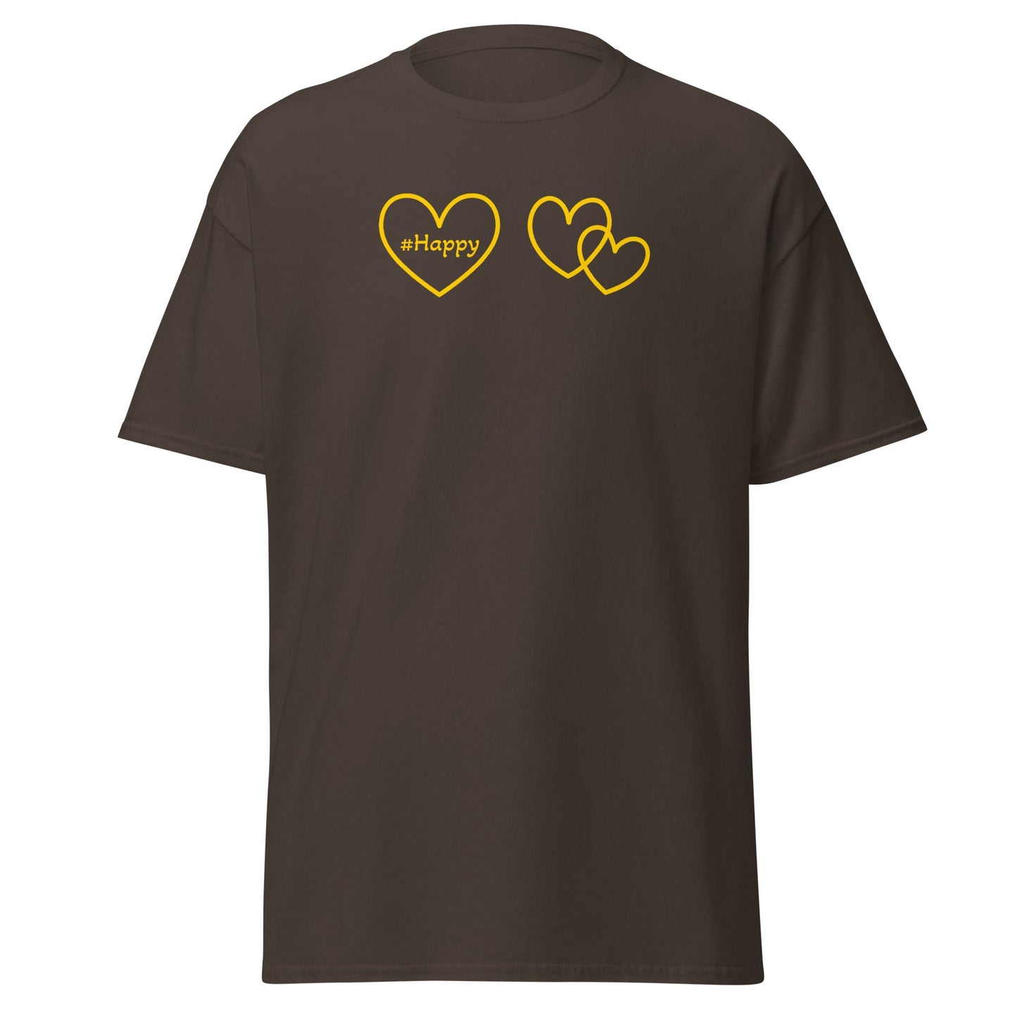 #Happy Yellow Heart Women's (Unisex) Classic Tee - Women's Shirts - Discovery Co.