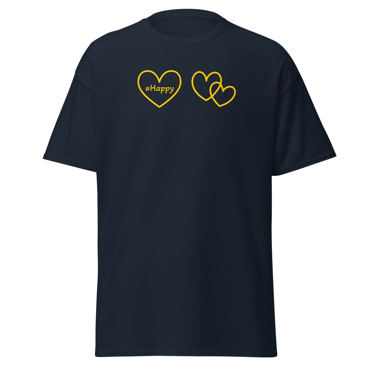 #Happy Yellow Heart Women's (Unisex) Classic Tee - Women's Shirts - Discovery Co.