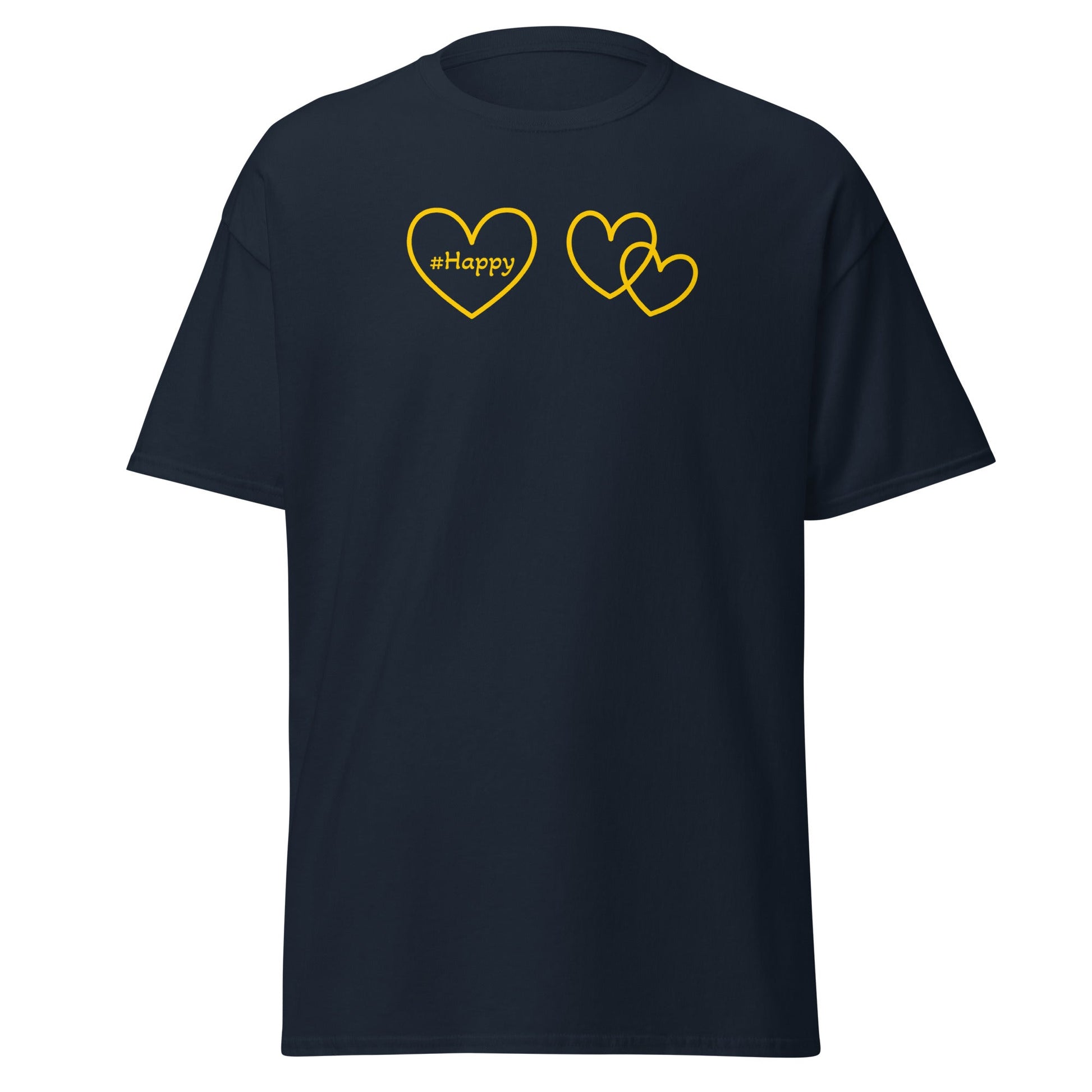 #Happy Yellow Heart Women's (Unisex) Classic Tee - Women's Shirts - Discovery Co.