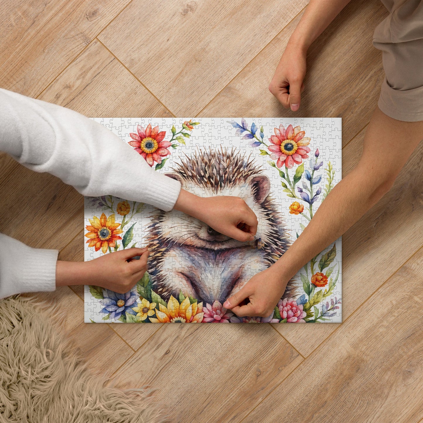 Hedgehog In The Flowers II Jigsaw Puzzle - Puzzle - Discovery Co.