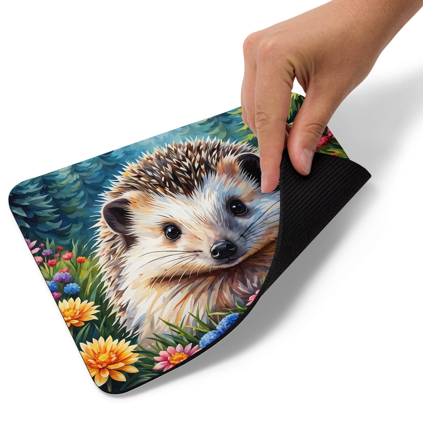 Hedgehog In The Flowers Mouse Pad - Mouse Pads - Discovery Co.