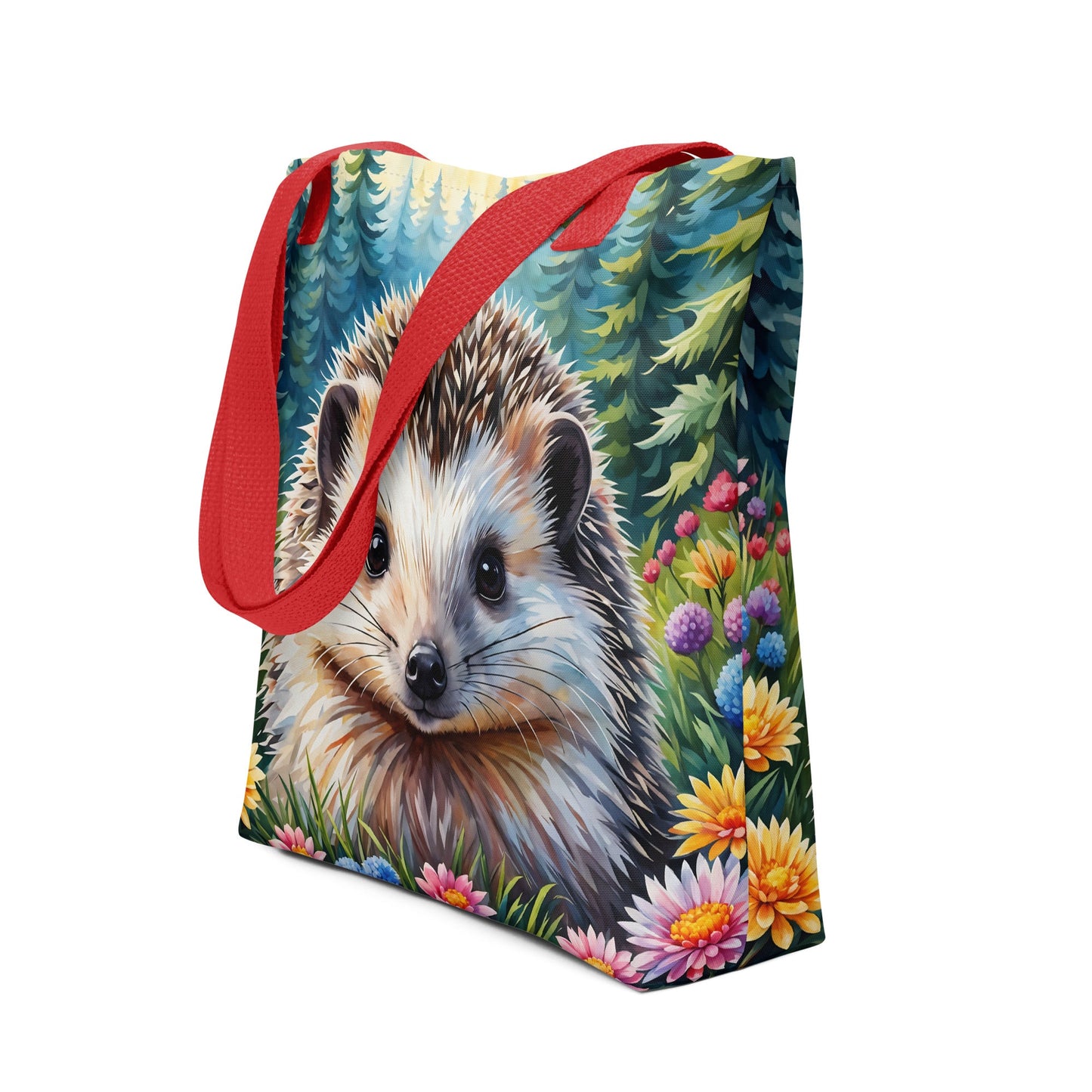 Hedgehog In The Flowers Tote Bag - Tote Bags - Discovery Co.