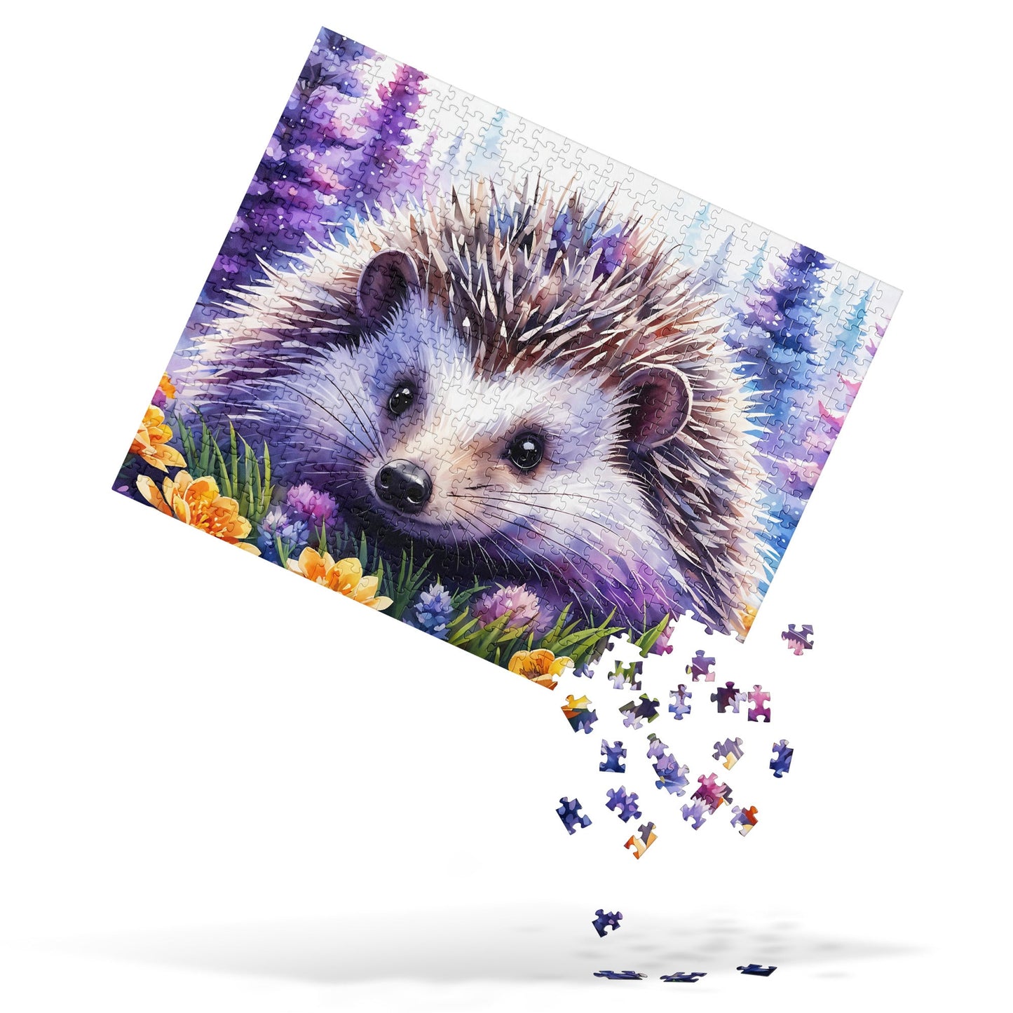 Hedgehog With Purple Trees Jigsaw Puzzle - Puzzle - Discovery Co.