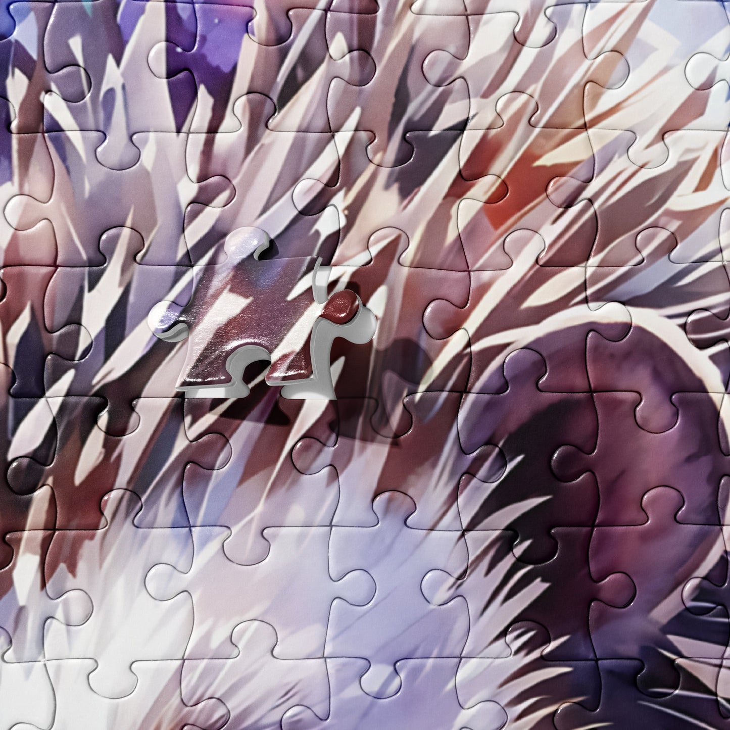 Hedgehog With Purple Trees Jigsaw Puzzle - Puzzle - Discovery Co.