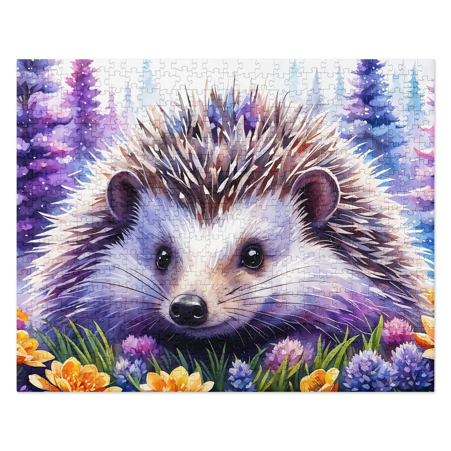 Hedgehog With Purple Trees Jigsaw Puzzle - Puzzle - Discovery Co.
