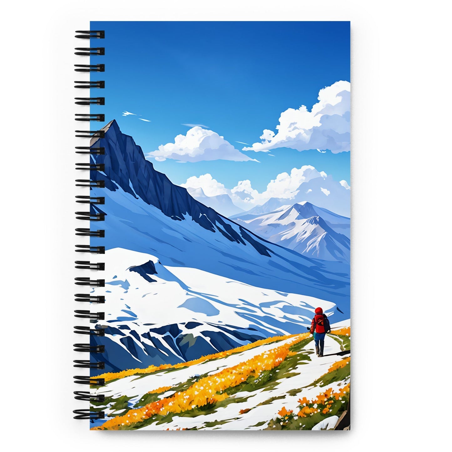 Hiking By Snowy Mountains Spiral Notebook - Spiral Notebooks - Discovery Co.