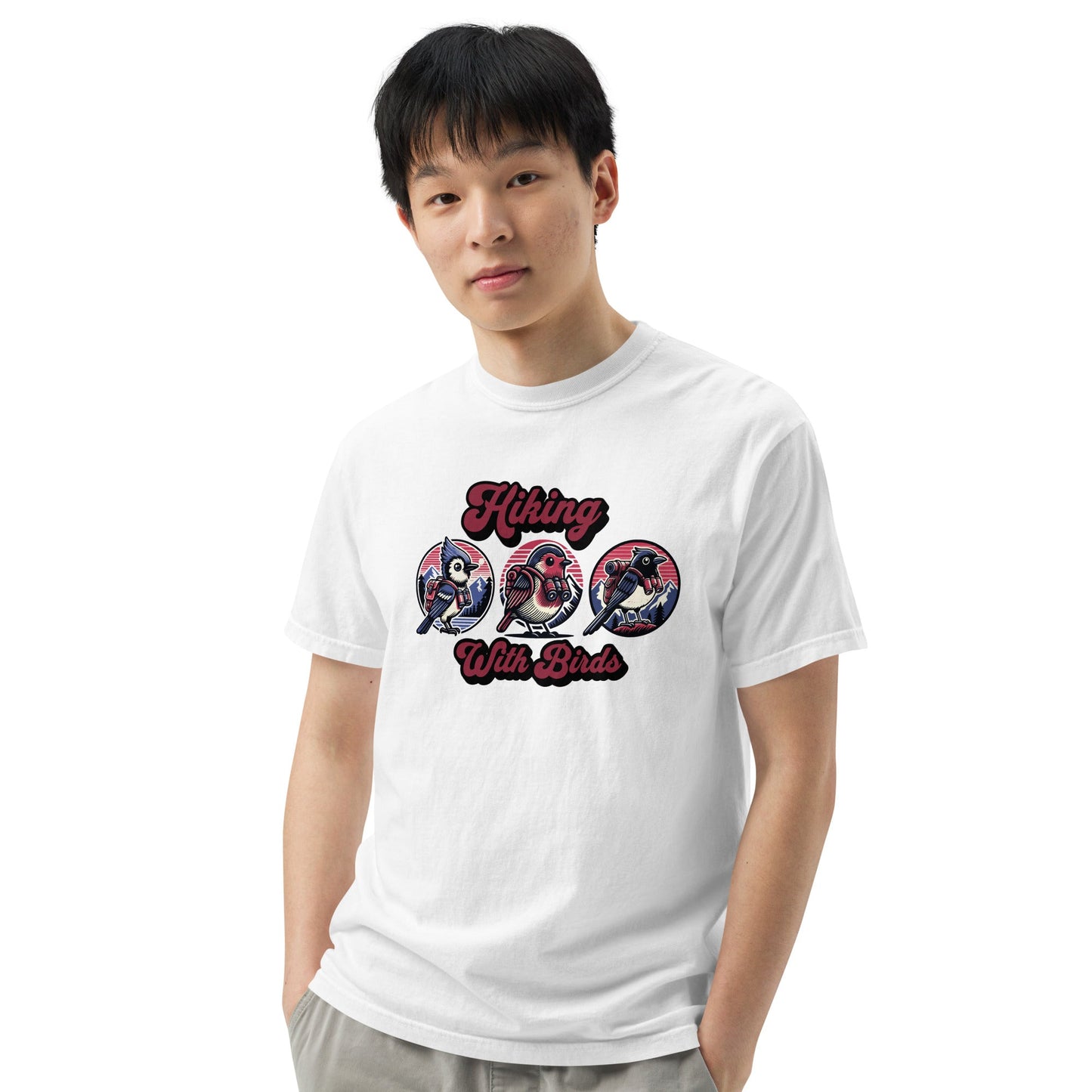 Hiking With Birds Men's (Unisex) Premium Tee - Men's Shirts - Discovery Co.