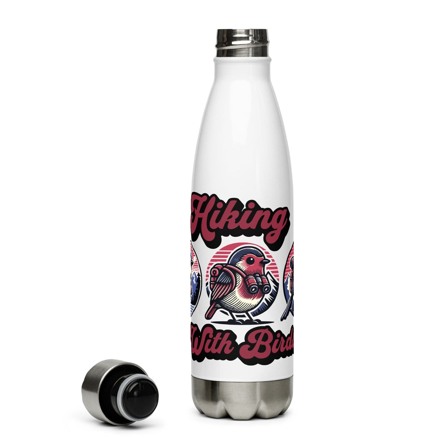 Hiking With Birds Stainless Steel Water Bottle - Stainless Steel Water Bottle - Discovery Co.