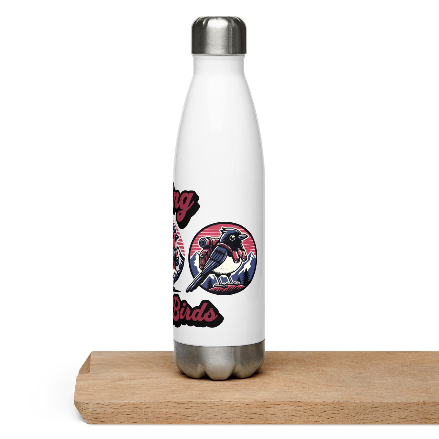 Hiking With Birds Stainless Steel Water Bottle - Stainless Steel Water Bottle - Discovery Co.