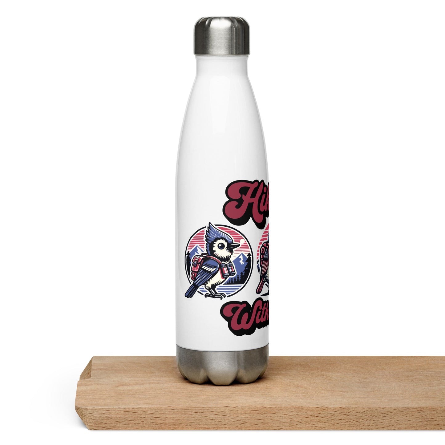 Hiking With Birds Stainless Steel Water Bottle - Stainless Steel Water Bottle - Discovery Co.