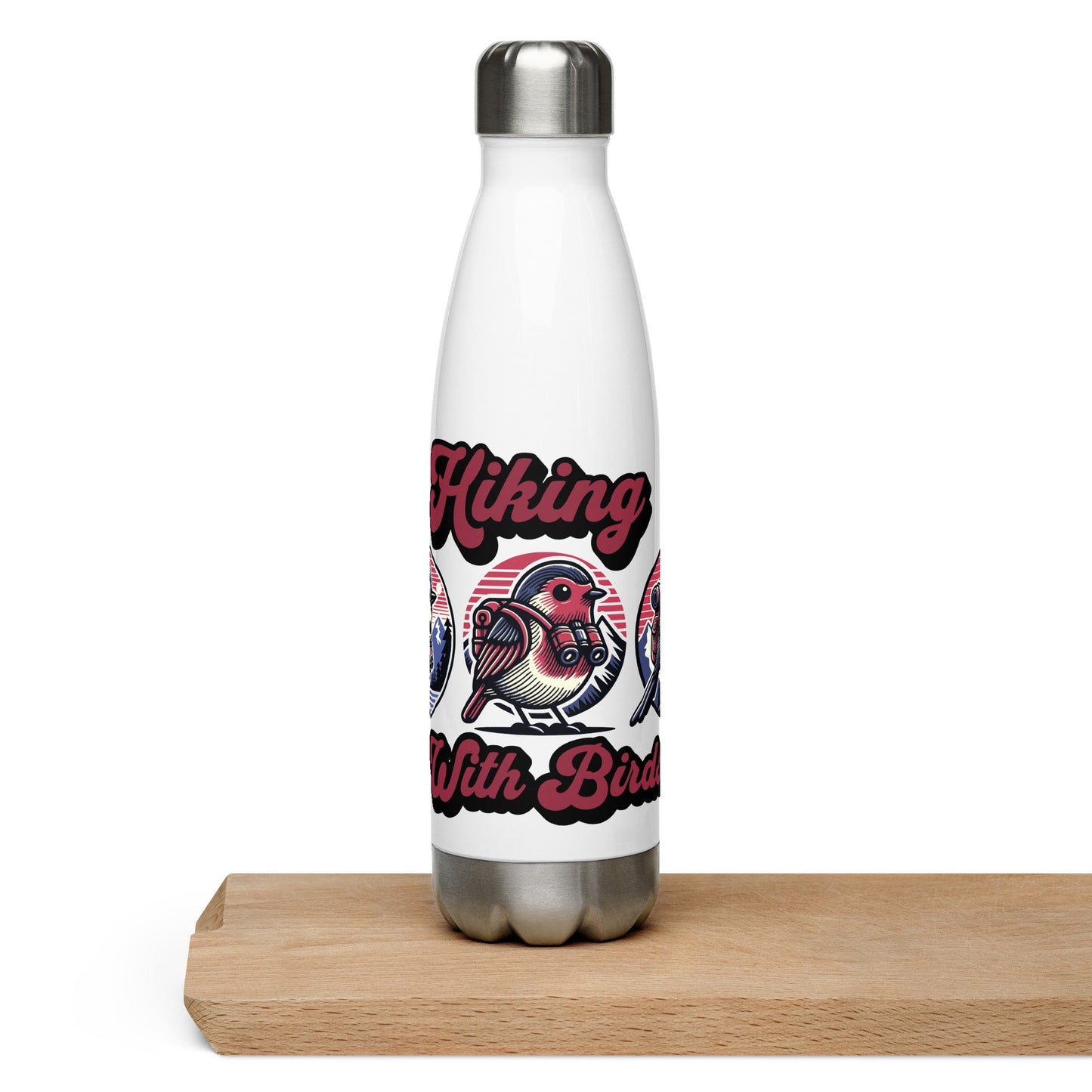 Hiking With Birds Stainless Steel Water Bottle - Stainless Steel Water Bottle - Discovery Co.
