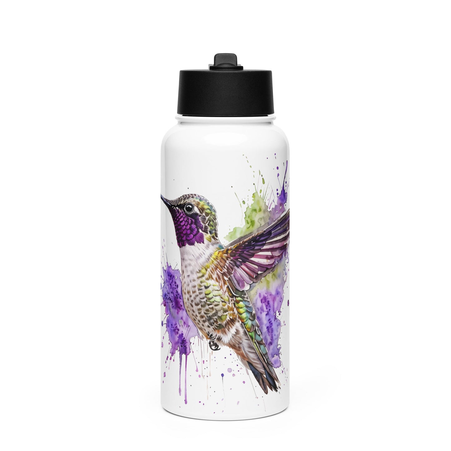 Humming Bird Stainless Steel Water Bottle With Straw Lid - Stainless Steel Water Bottle With Straw Lid - Discovery Co.