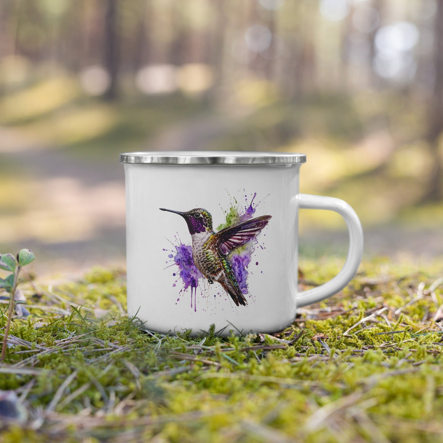 Hummingbird Enamel Mug - Mugs - Discovery Co.