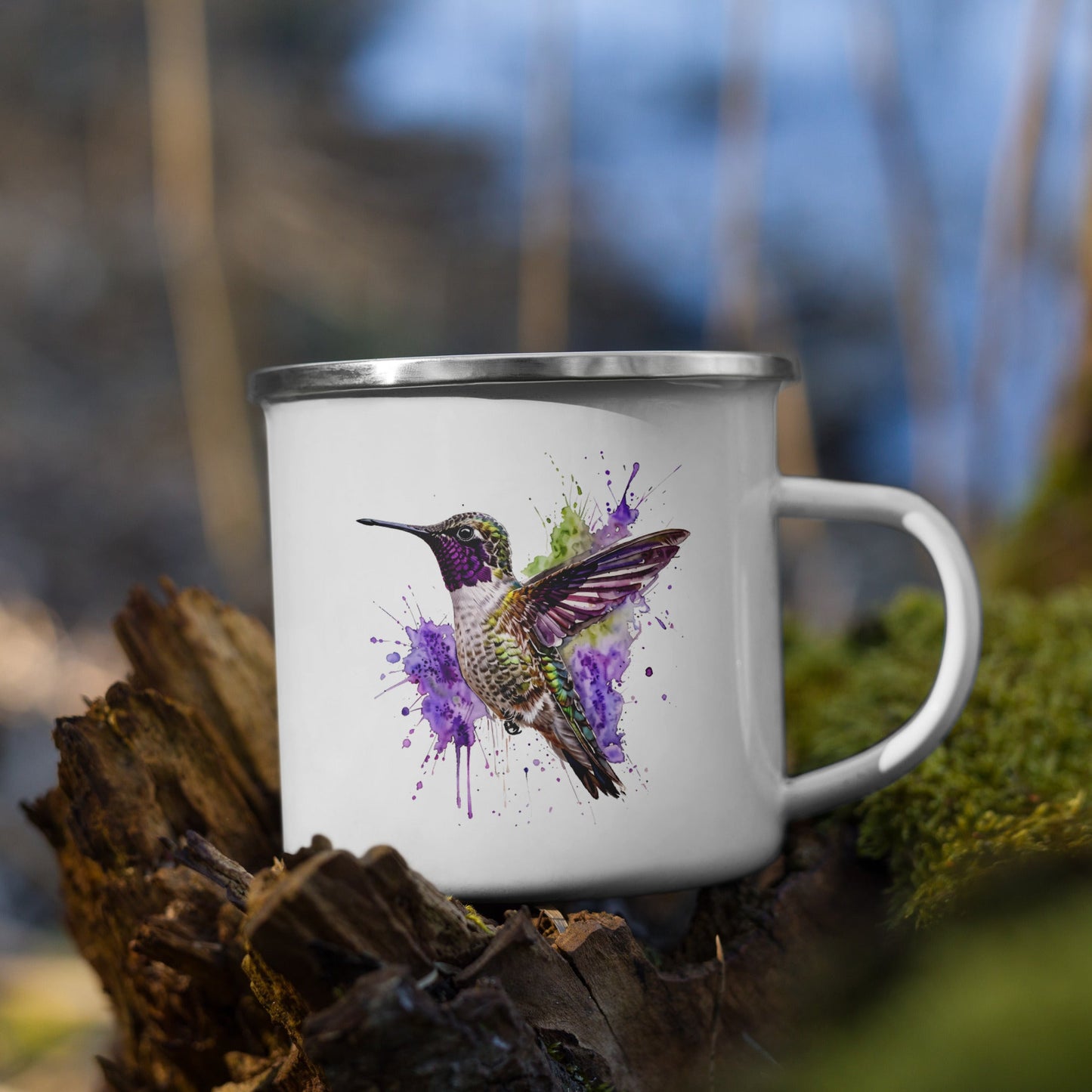 Hummingbird Enamel Mug - Mugs - Discovery Co.