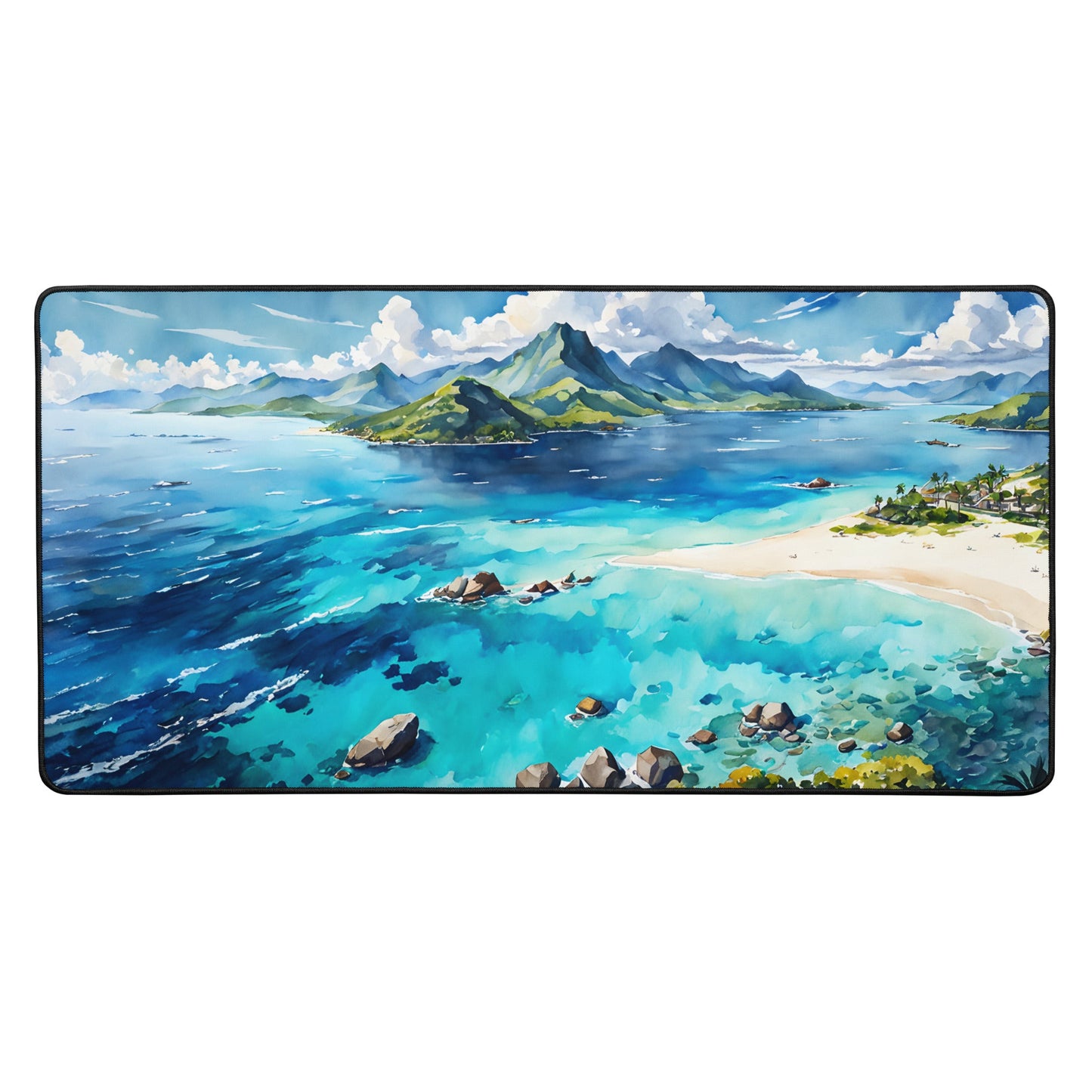 Island Watercolor Desk Mat - Mouse Pads - Discovery Co.