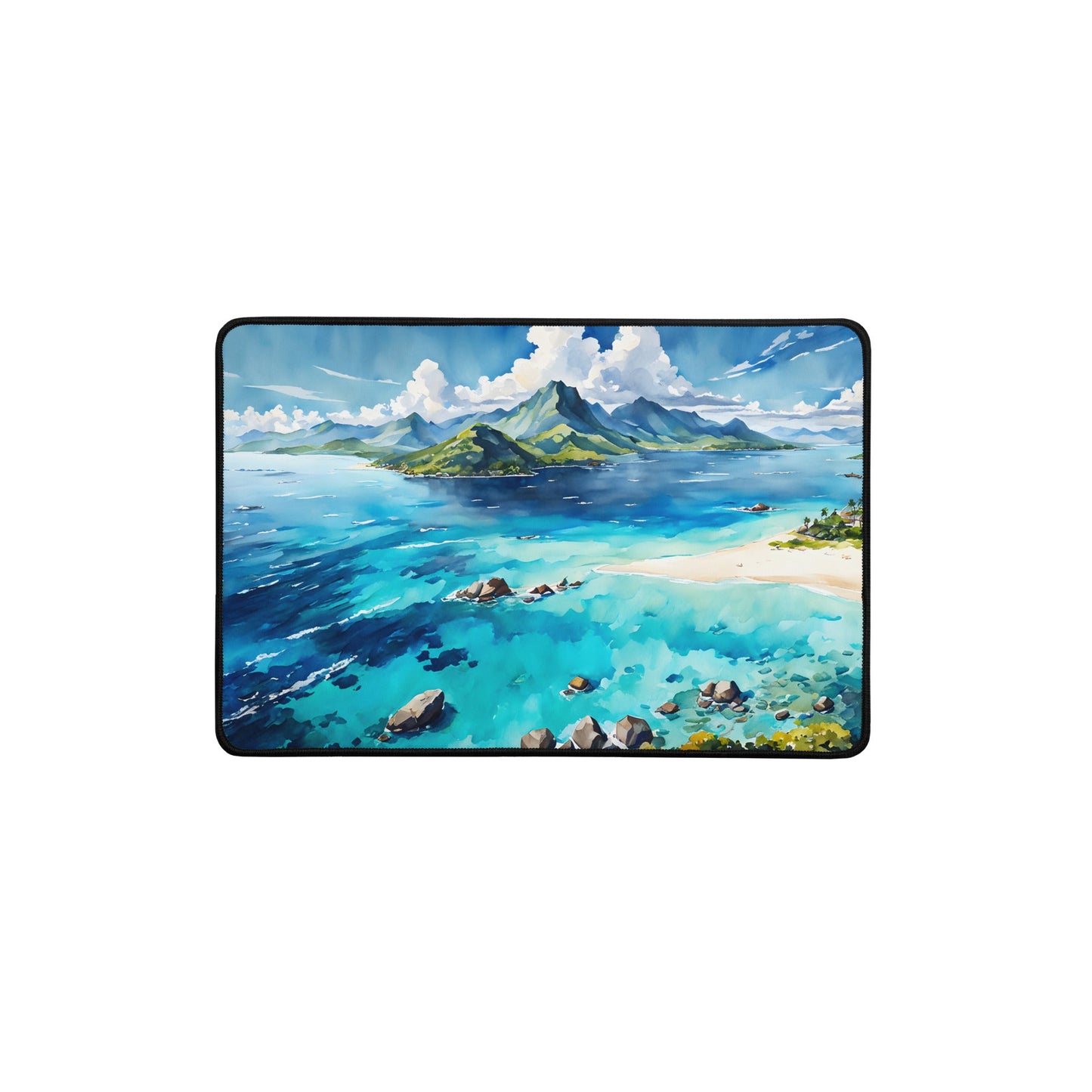 Island Watercolor Desk Mat - Mouse Pads - Discovery Co.