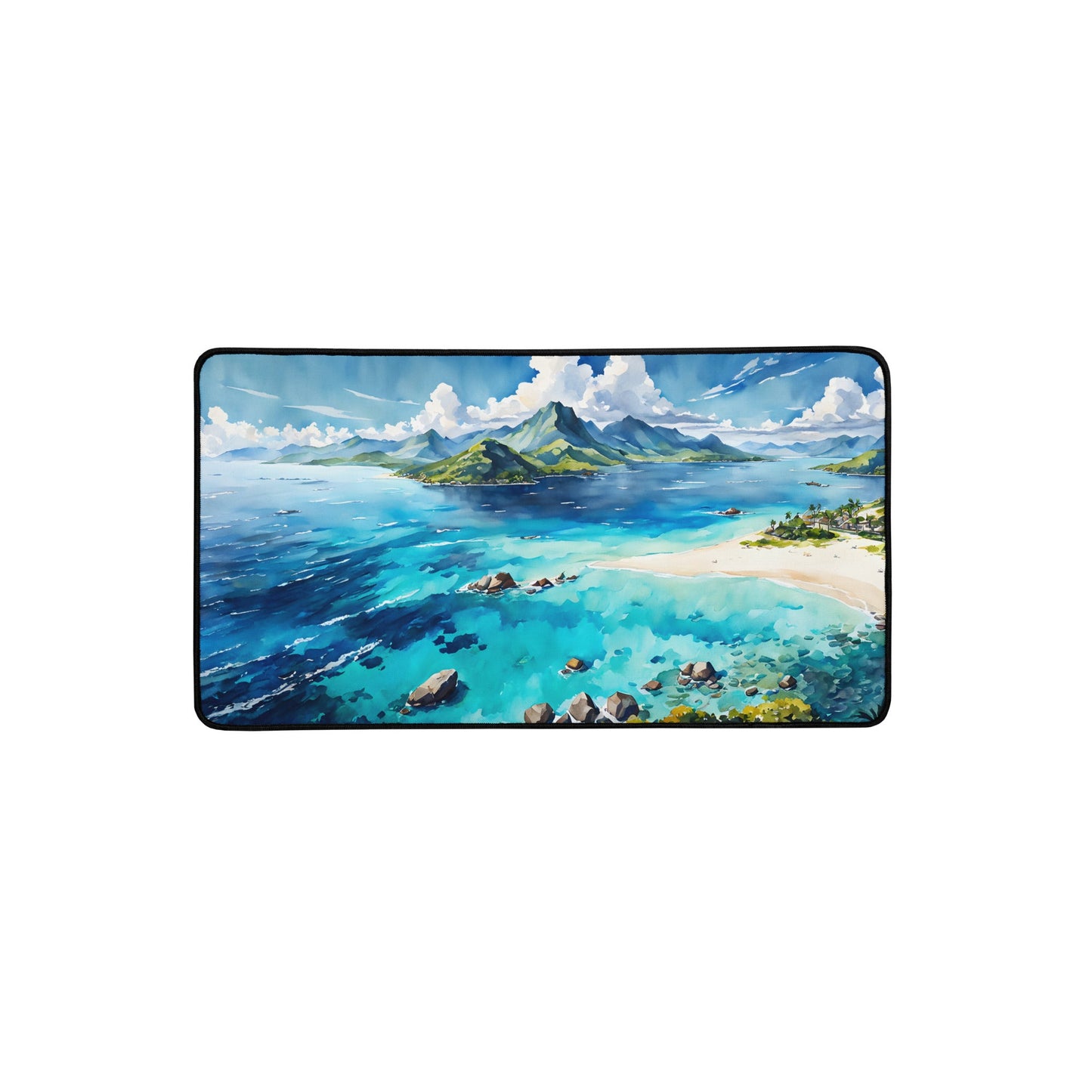 Island Watercolor Desk Mat - Mouse Pads - Discovery Co.