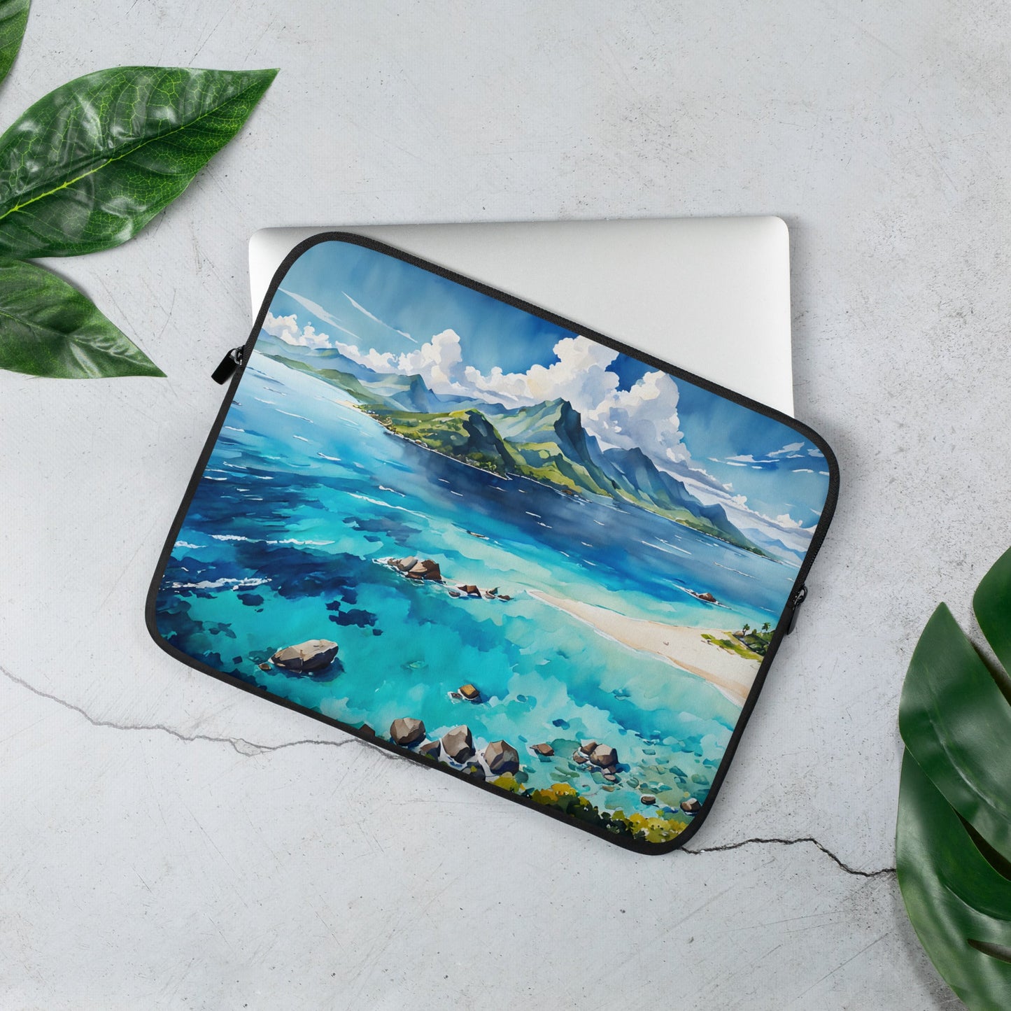 Island Watercolor Laptop Sleeve - Laptop Cases - Discovery Co.