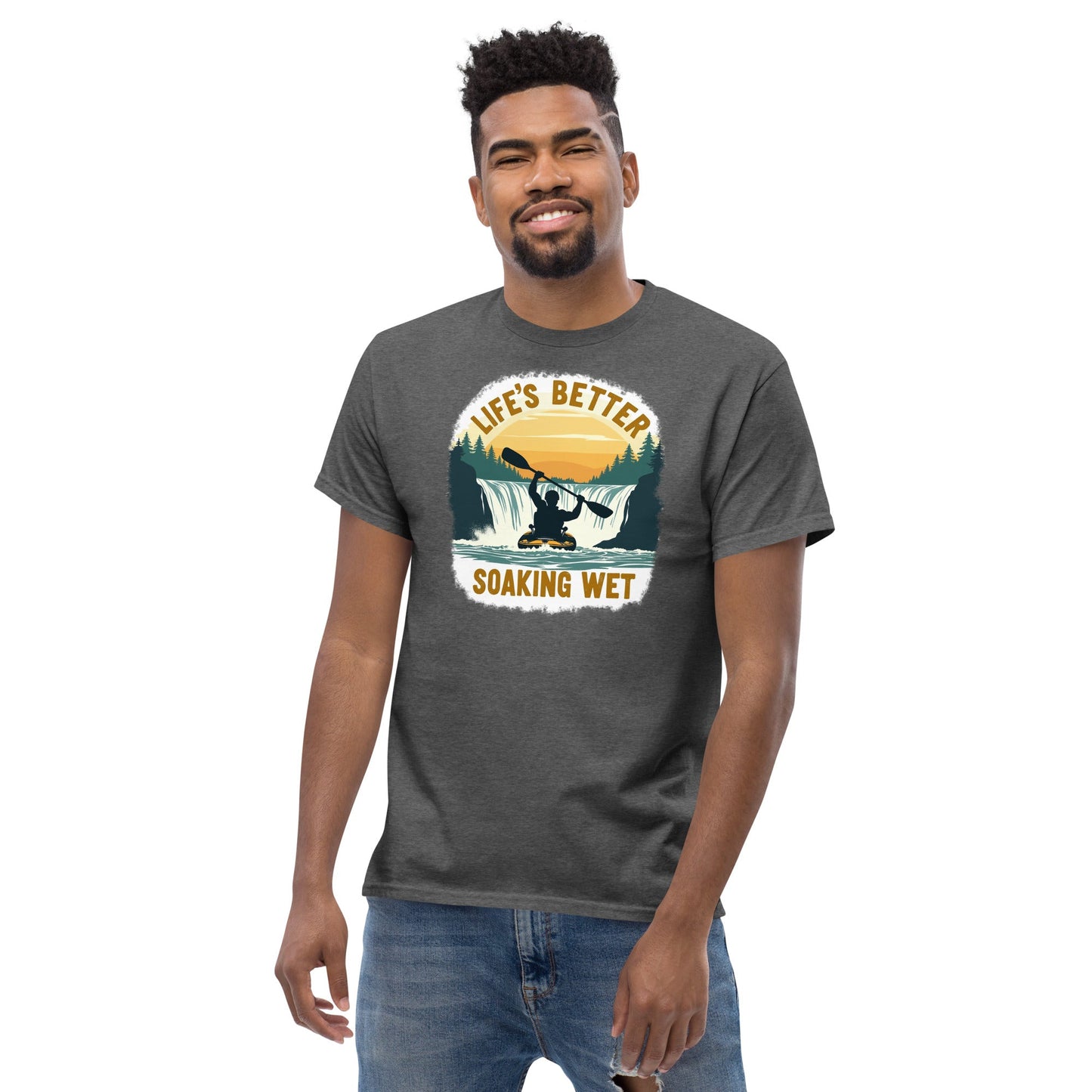 Kayaking "Life's Better Soaking Wet" Men's (Unisex) Classic Tee - Men's Shirts - Discovery Co.