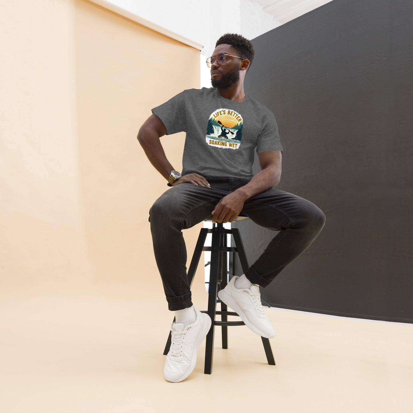 Kayaking "Life's Better Soaking Wet" Men's (Unisex) Classic Tee - Men's Shirts - Discovery Co.