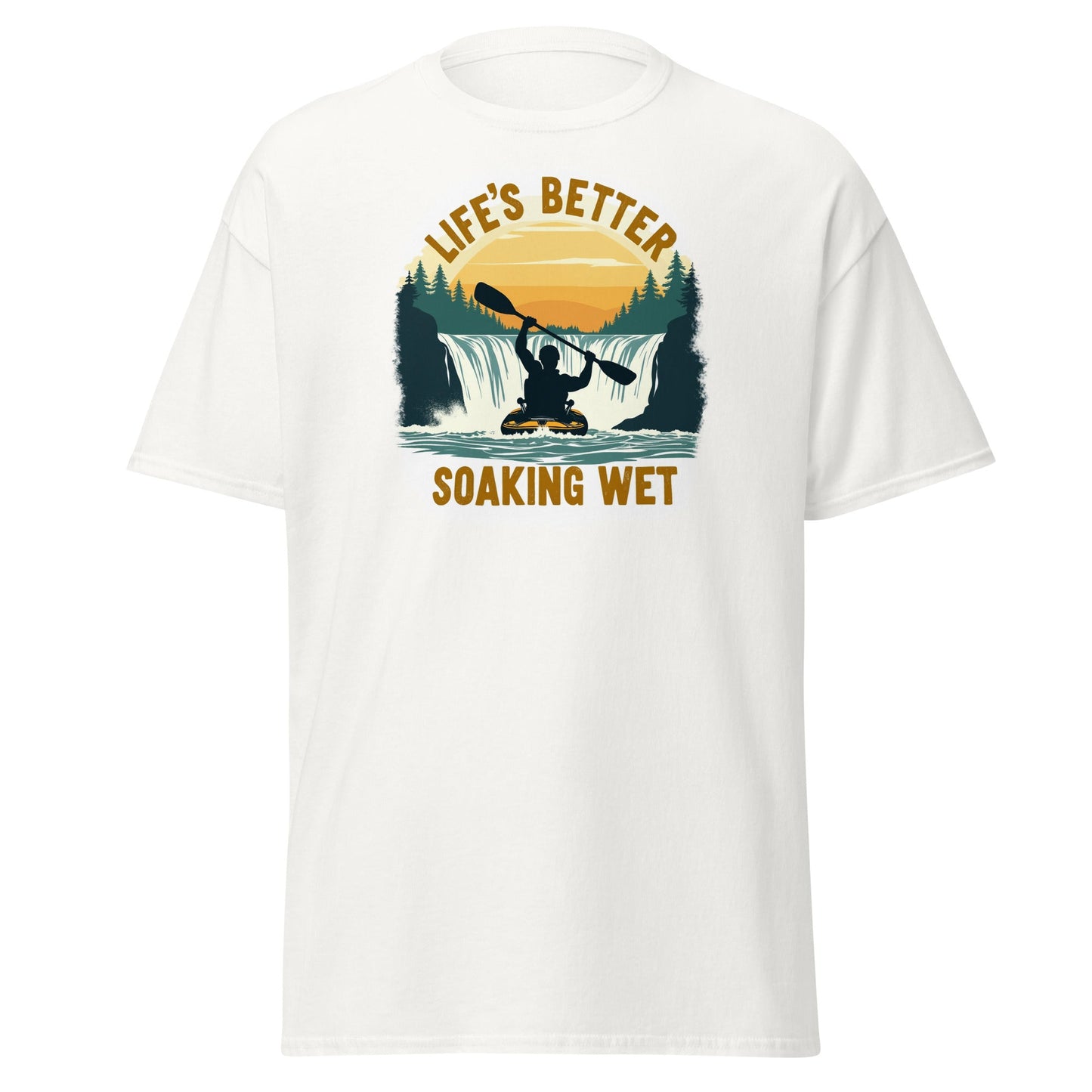 Kayaking "Life's Better Soaking Wet" Men's (Unisex) Classic Tee - Men's Shirts - Discovery Co.