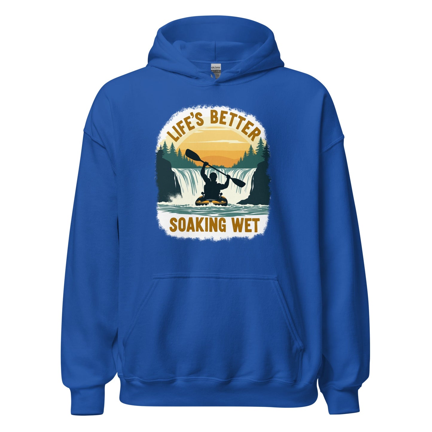 Kayaking "Life's Better Soaking Wet" Men's (Unisex) Hoodie - Hoodies - Discovery Co.