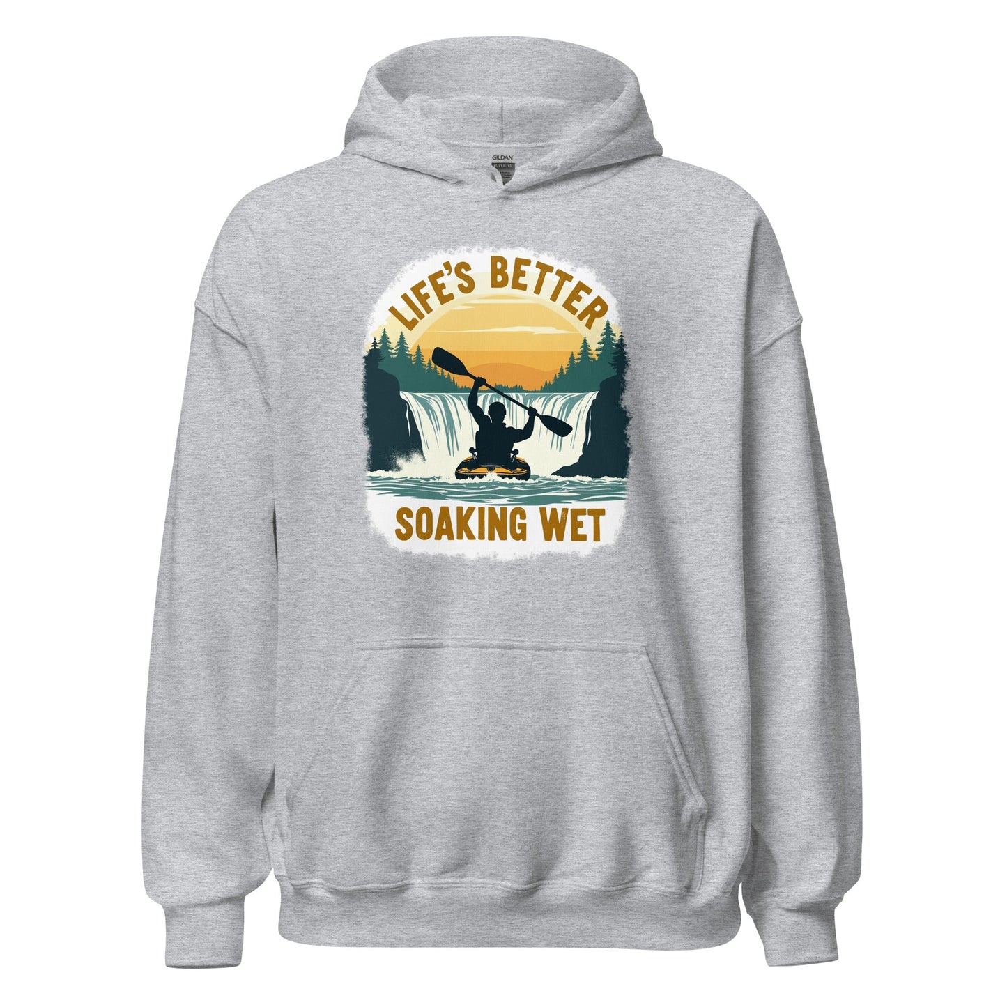 Kayaking "Life's Better Soaking Wet" Men's (Unisex) Hoodie - Hoodies - Discovery Co.