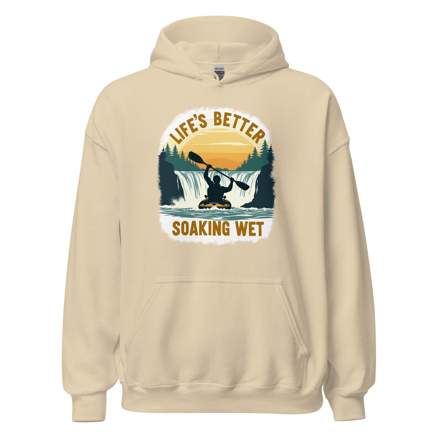 Kayaking "Life's Better Soaking Wet" Men's (Unisex) Hoodie - Hoodies - Discovery Co.