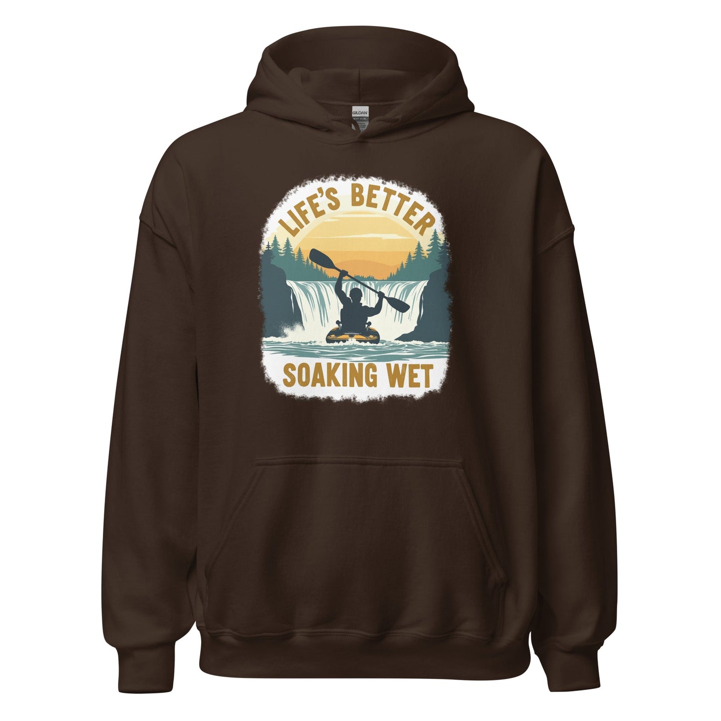Kayaking "Life's Better Soaking Wet" Men's (Unisex) Hoodie - Hoodies - Discovery Co.