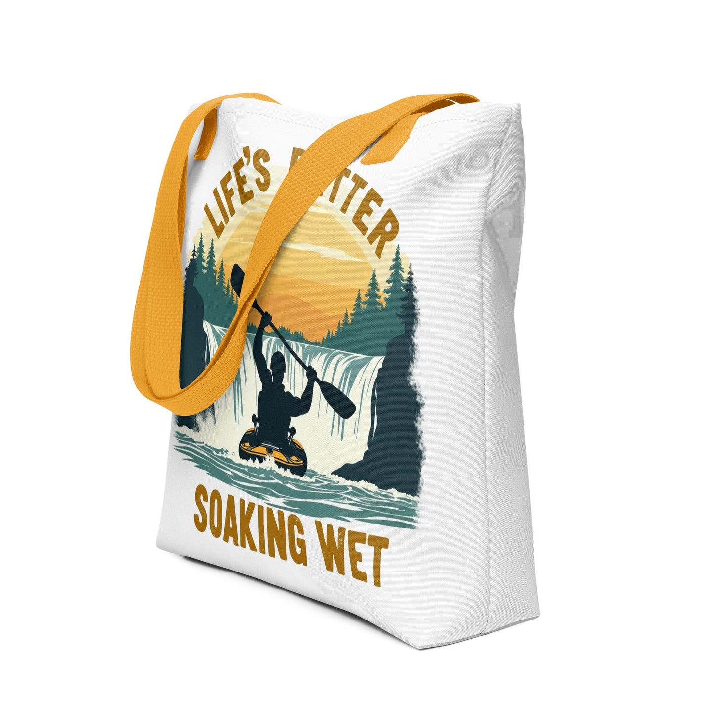 Kayaking "Life's Better Soaking Wet" Tote Bag - Tote Bags - Discovery Co.