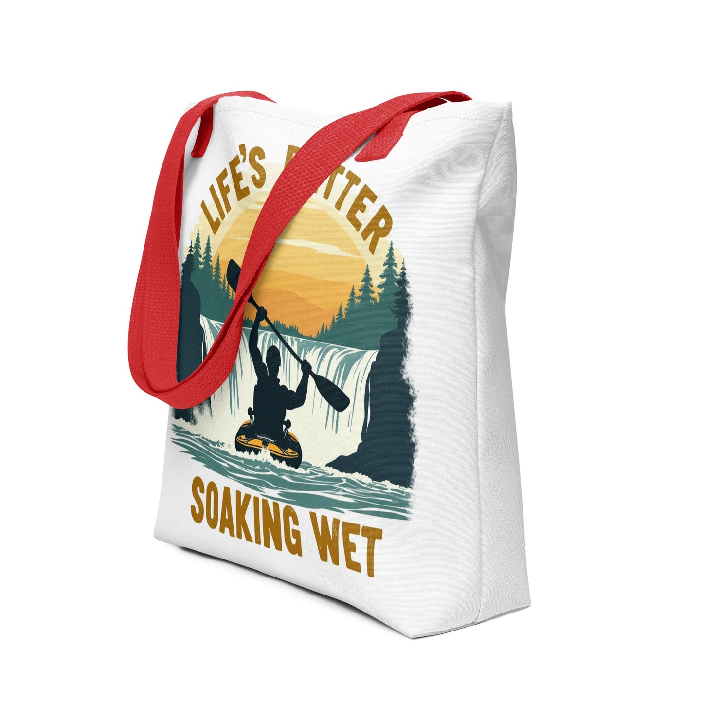 Kayaking "Life's Better Soaking Wet" Tote Bag - Tote Bags - Discovery Co.