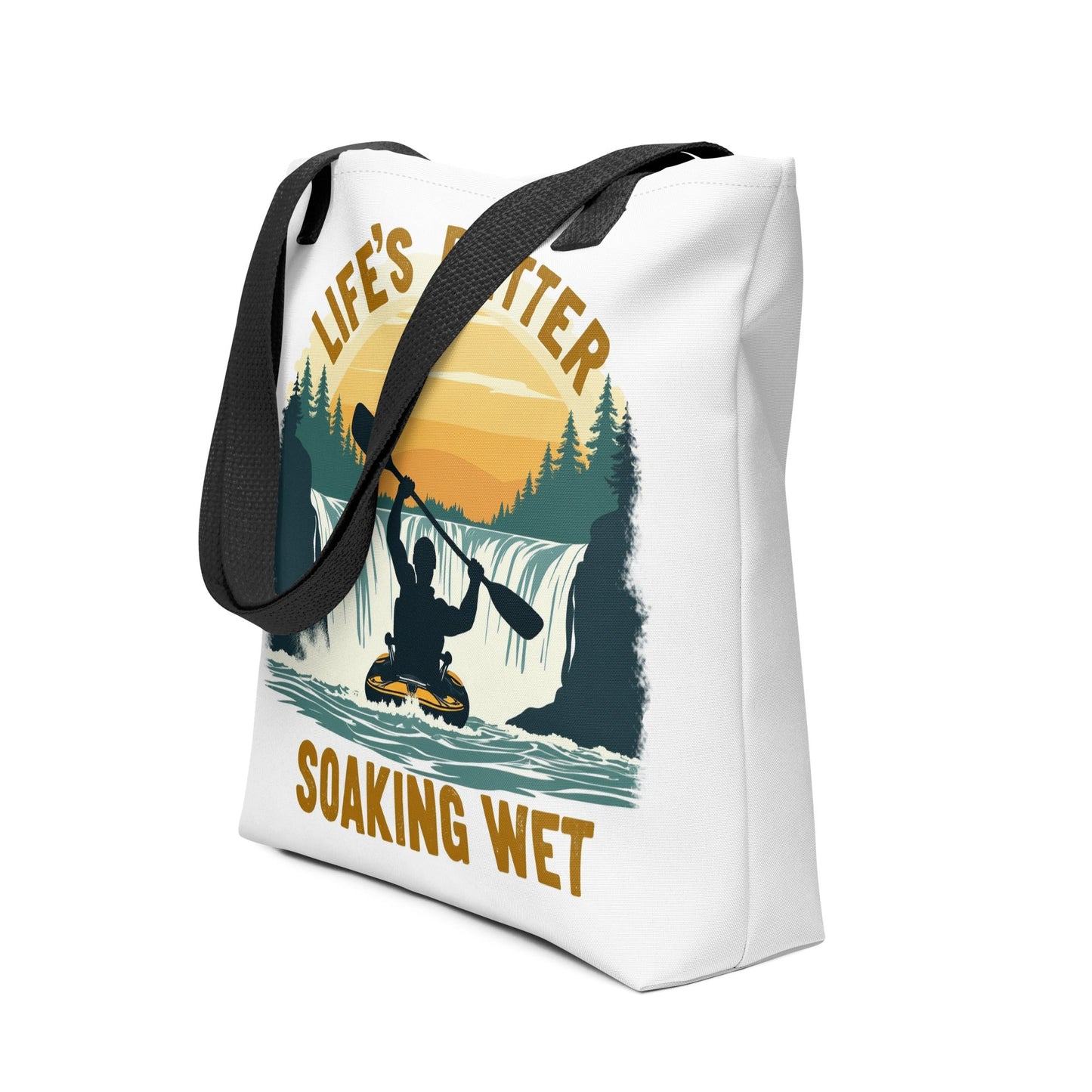 Kayaking "Life's Better Soaking Wet" Tote Bag - Tote Bags - Discovery Co.