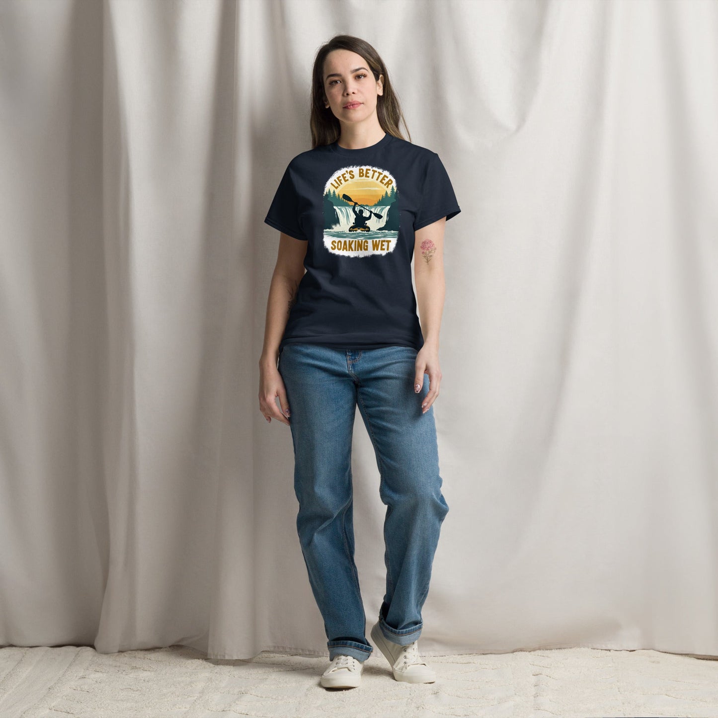 Kayaking "Life's Better Soaking Wet" Women's (Unisex) Classic Tee - Women's Shirts - Discovery Co.