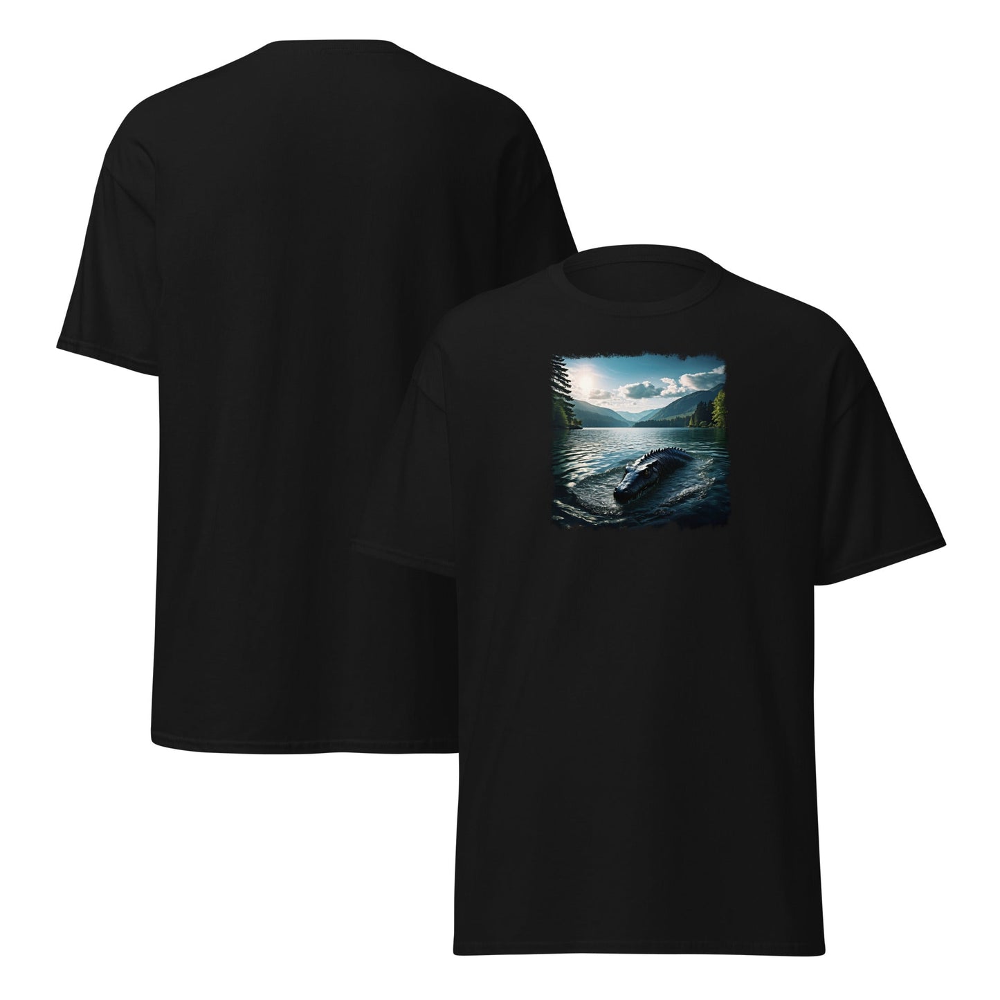 Lake Monster Breeching Surface Men's (Unisex) Classic Tee - Men's Shirts - Discovery Co.