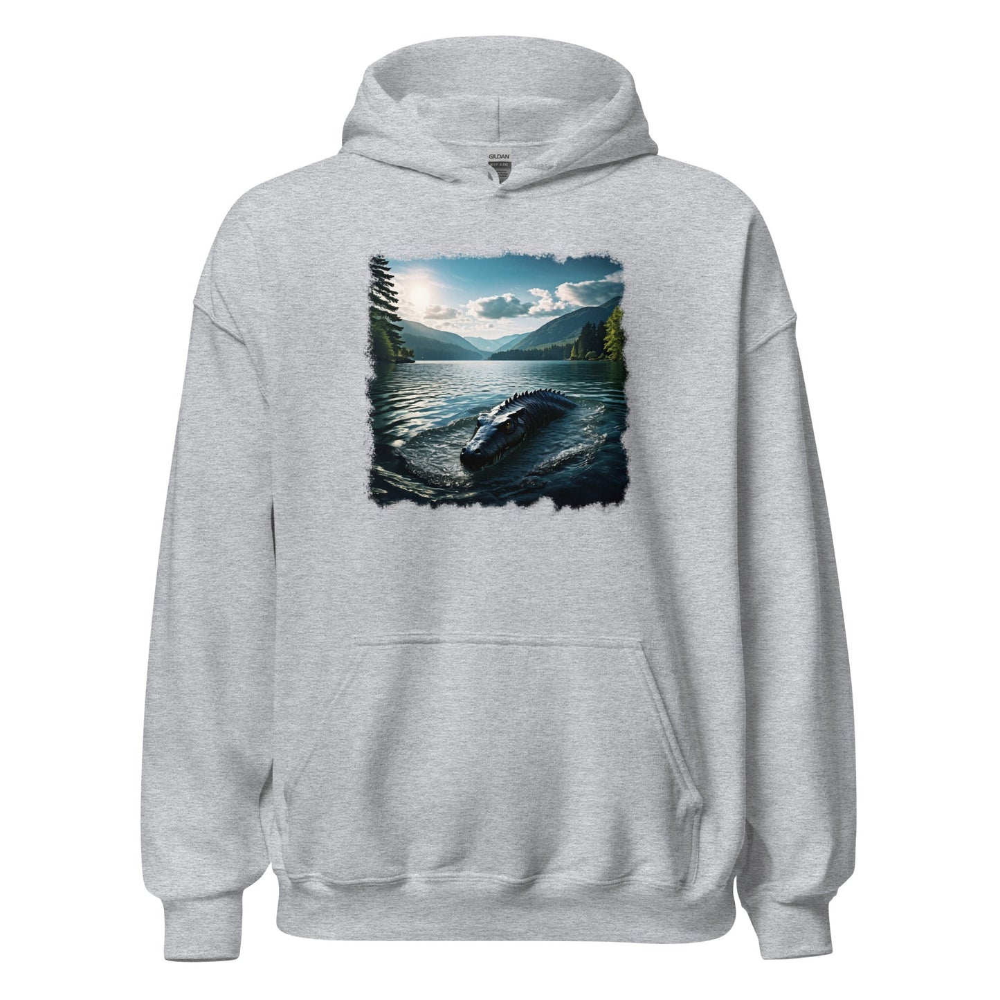 Lake Monster Breeching Surface Women's (Unisex) Hoodie - Hoodies - Discovery Co.