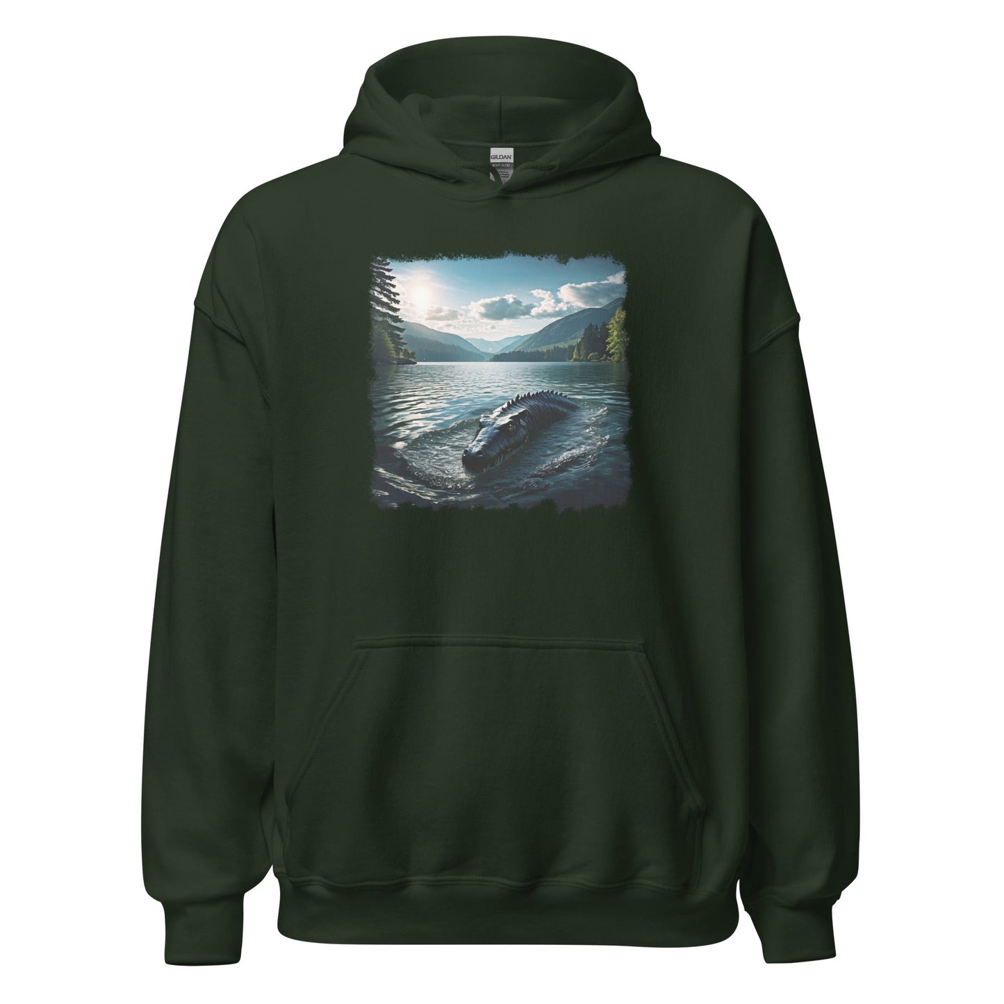 Lake Monster Breeching Surface Women's (Unisex) Hoodie - Hoodies - Discovery Co.