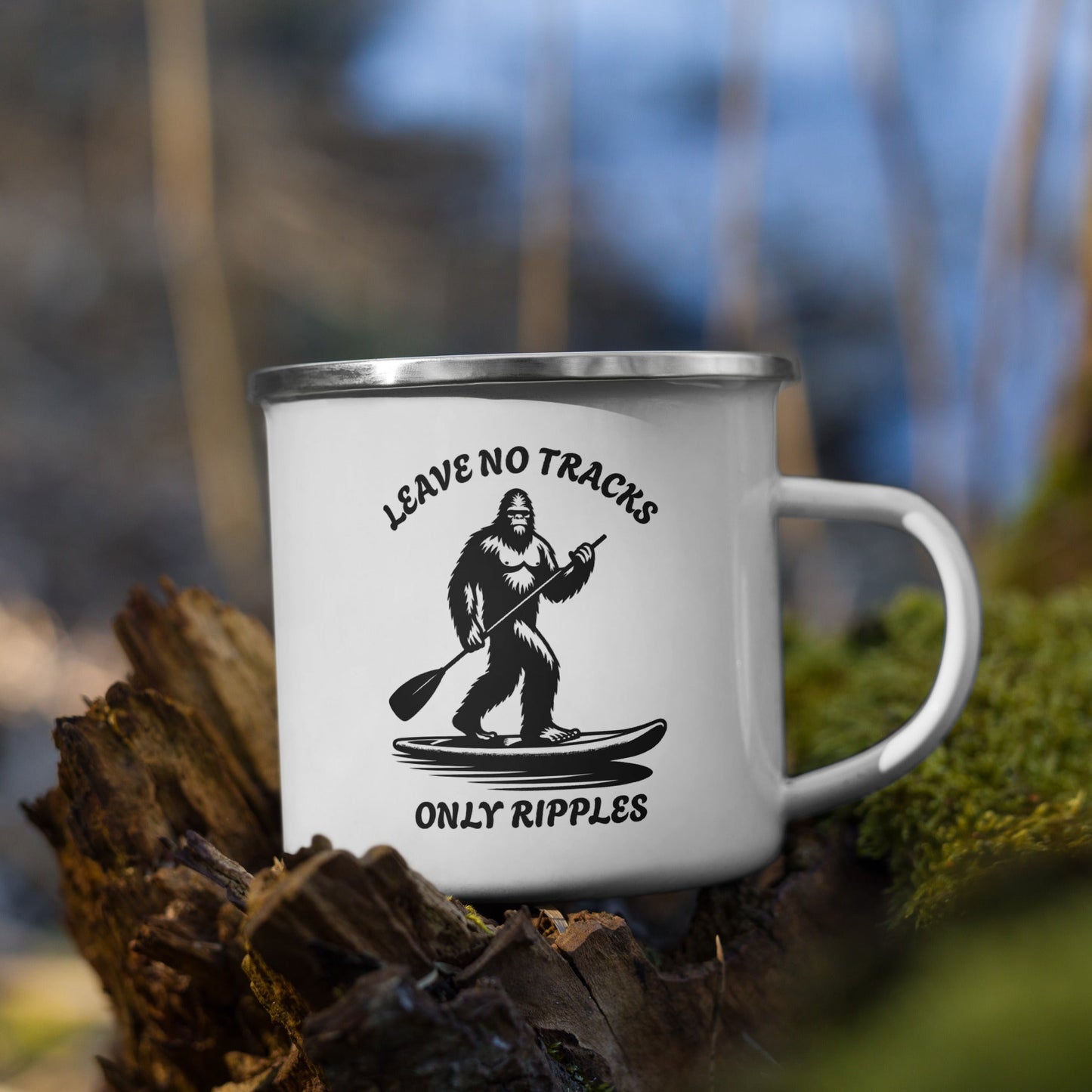 Leave No Tracks Only Ripples Enamel Mug - Mugs - Discovery Co.