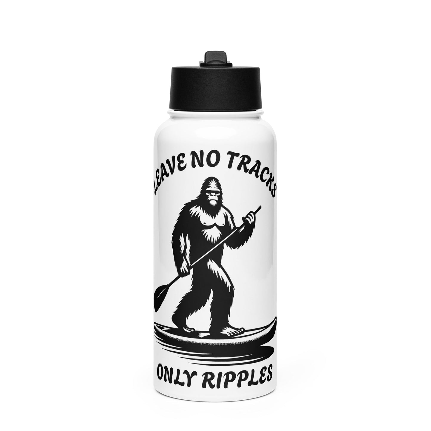 Leave No Tracks Only Ripples Stainless Steel Water Bottle With Straw Lid - Stainless Steel Water Bottle With Straw Lid - Discovery Co.