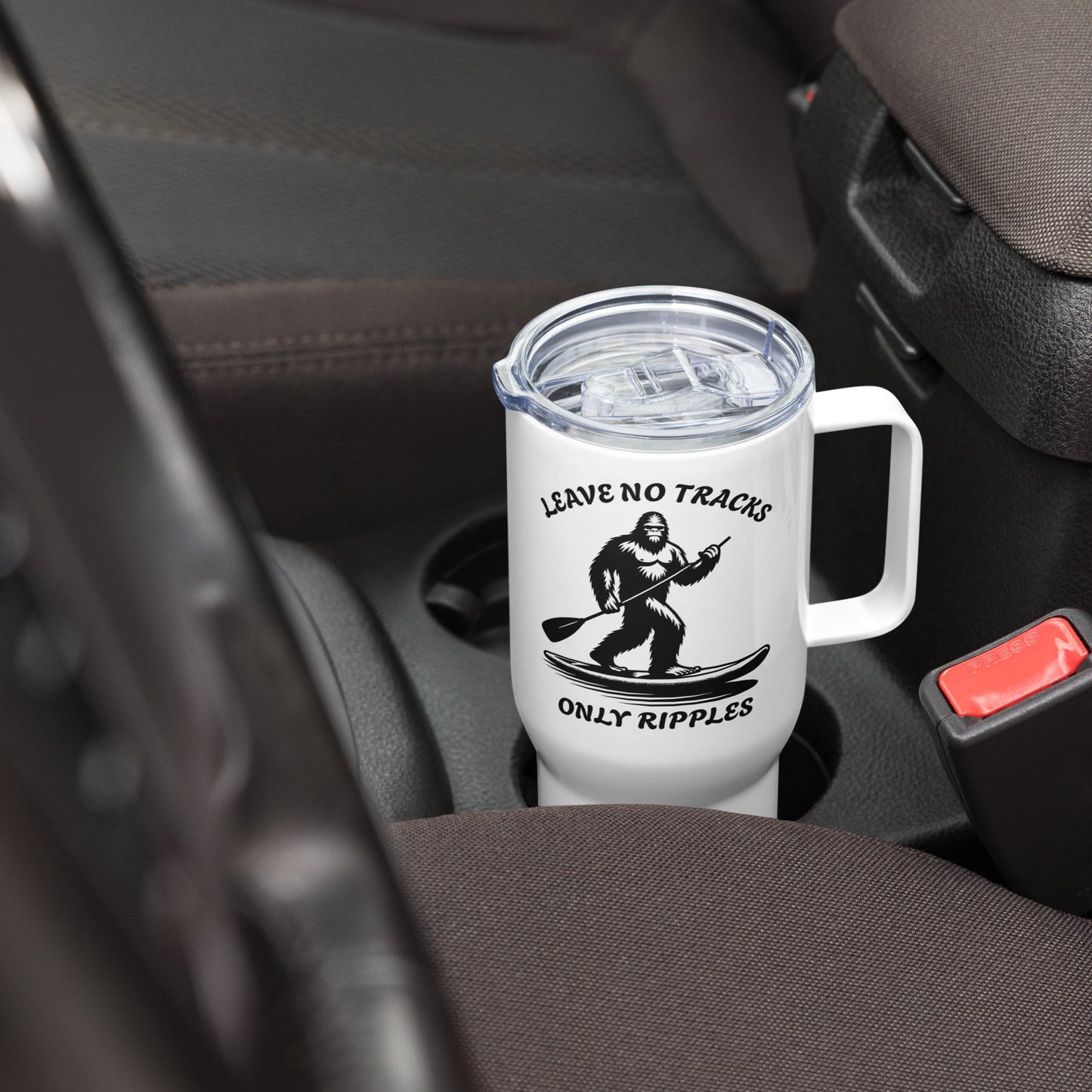 Leave No Tracks Only Ripples Travel Mug With Handle (25 oz and 40 oz) - Travel Mug - Discovery Co.