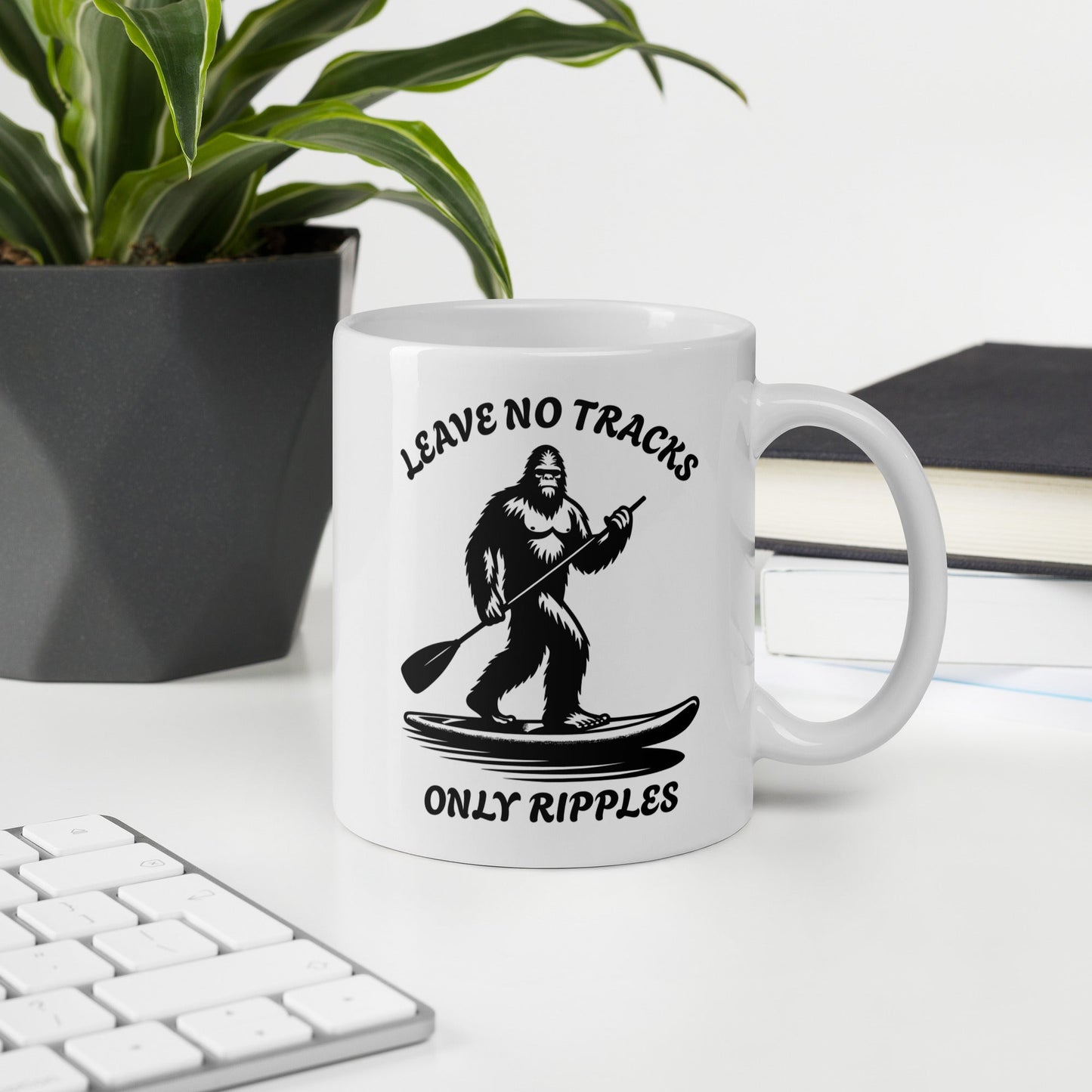 Leave No Tracks Only Ripples White Glossy Mug (11 oz, 15 oz, 20 oz) - Mugs - Discovery Co.