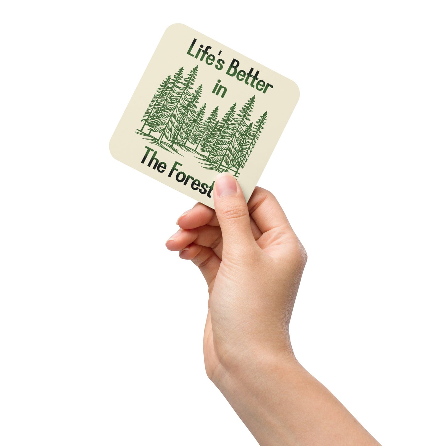 Life's Better In The Forest Cork - Back Coaster - Coasters - Discovery Co.