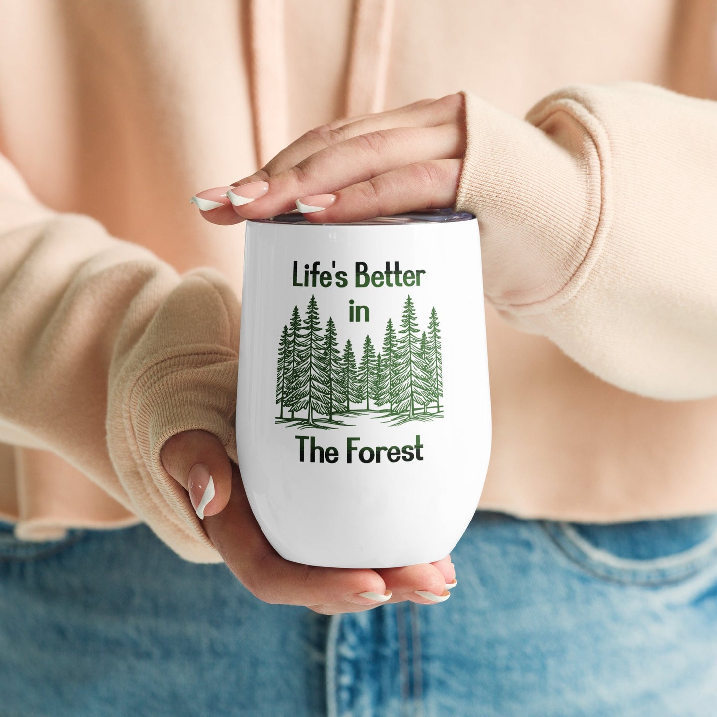 Life's Better In The Forest Wine Tumbler - Tumblers - Discovery Co.