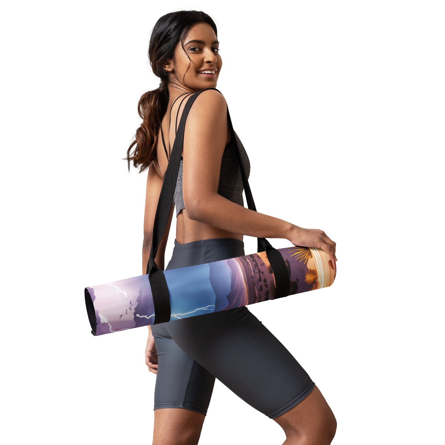 Lightening Over The Desert Yoga Mat - Yoga Mat - Discovery Co.