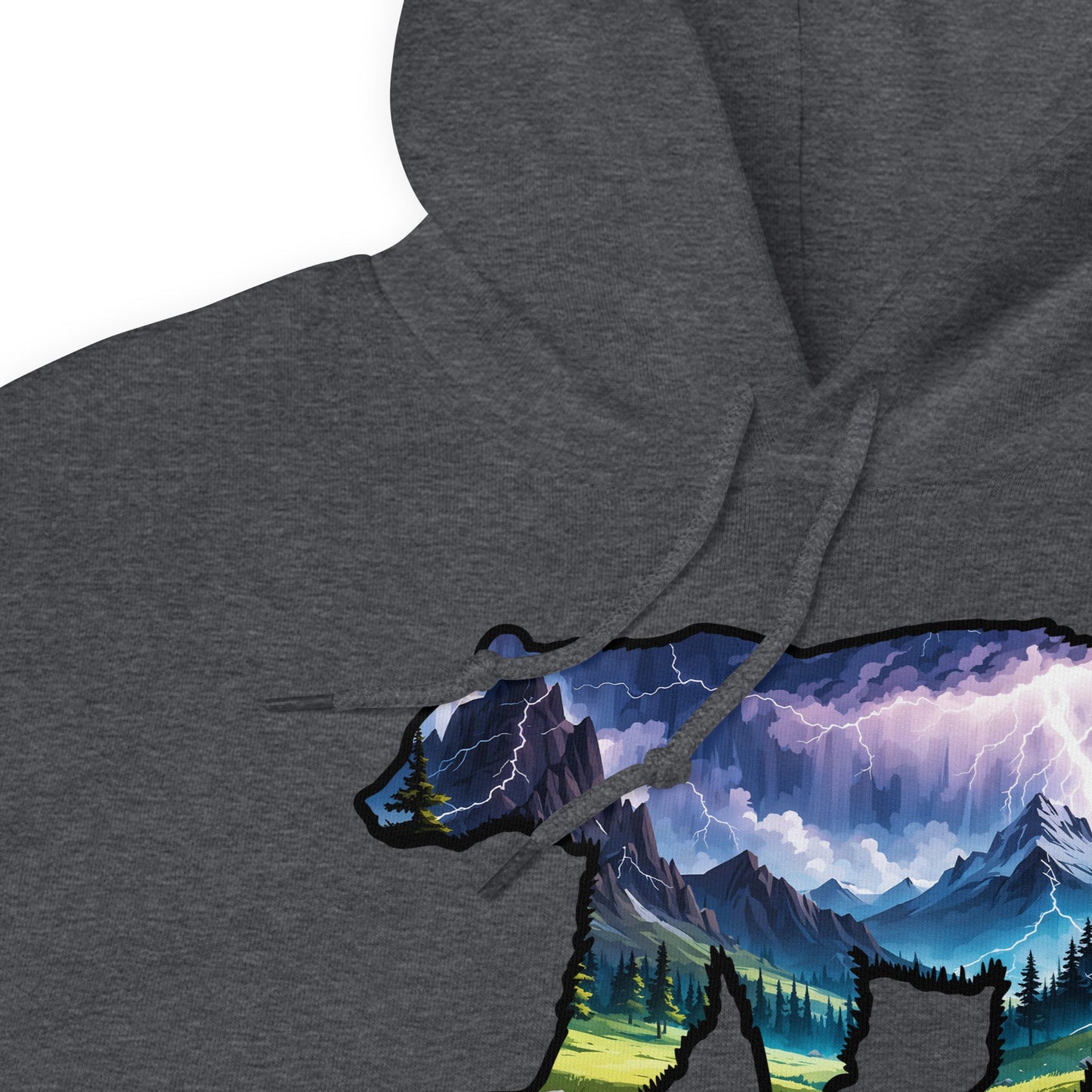 Lightning In The Mountains Bear Men's (Unisex) Hoodie - Hoodies - Discovery Co.