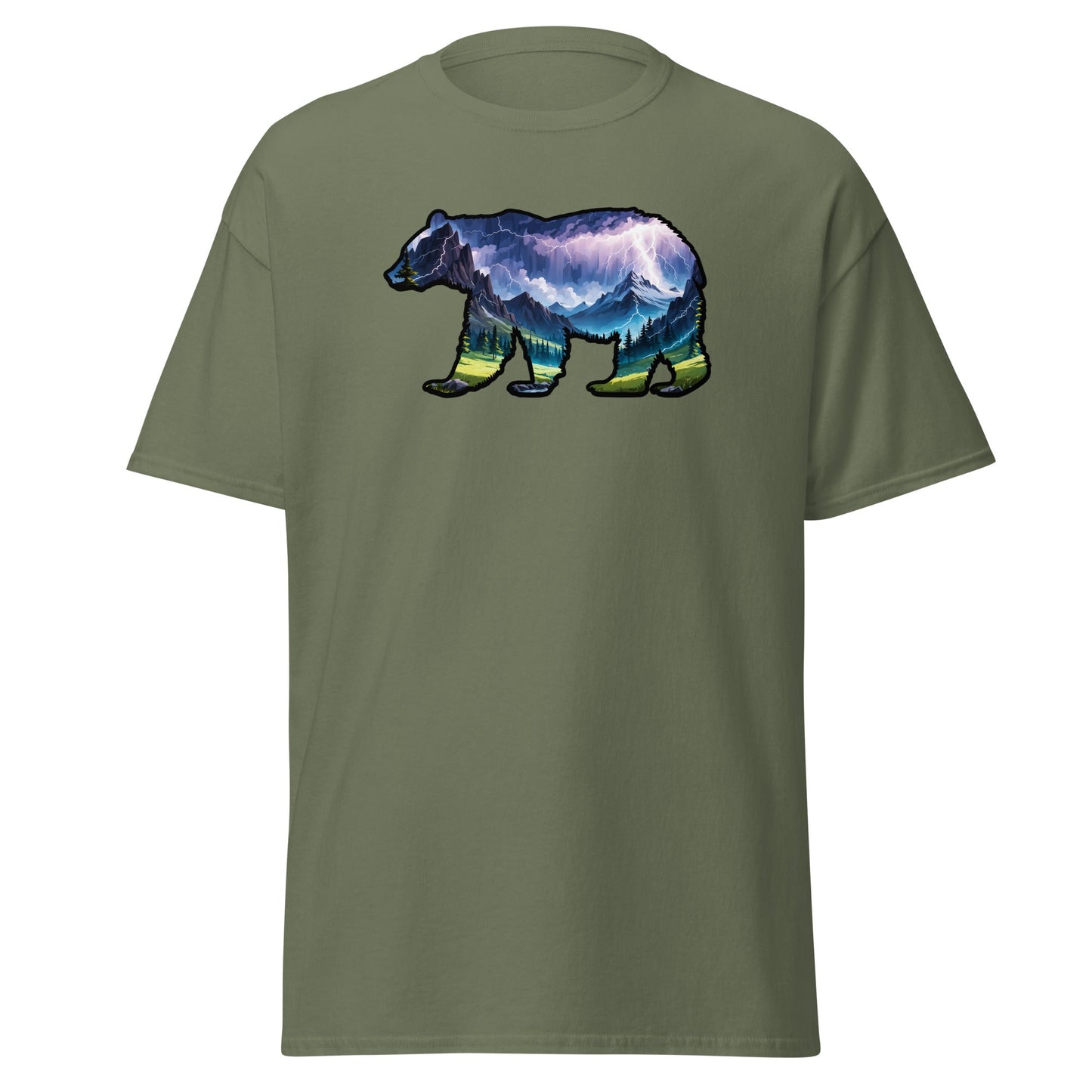 Lightning In The Mountains Bear Women's (Unisex) Classic Tee - Women's Shirts - Discovery Co.