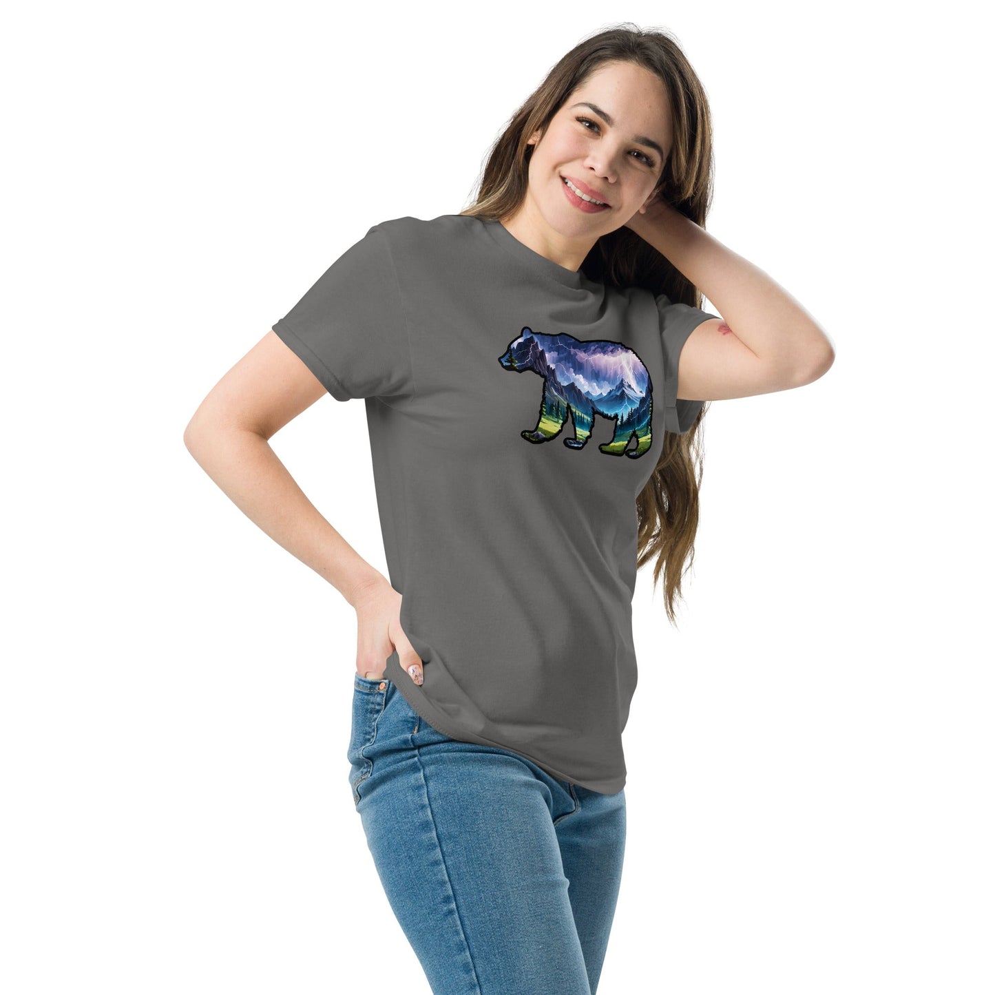 Lightning In The Mountains Bear Women's (Unisex) Classic Tee - Women's Shirts - Discovery Co.