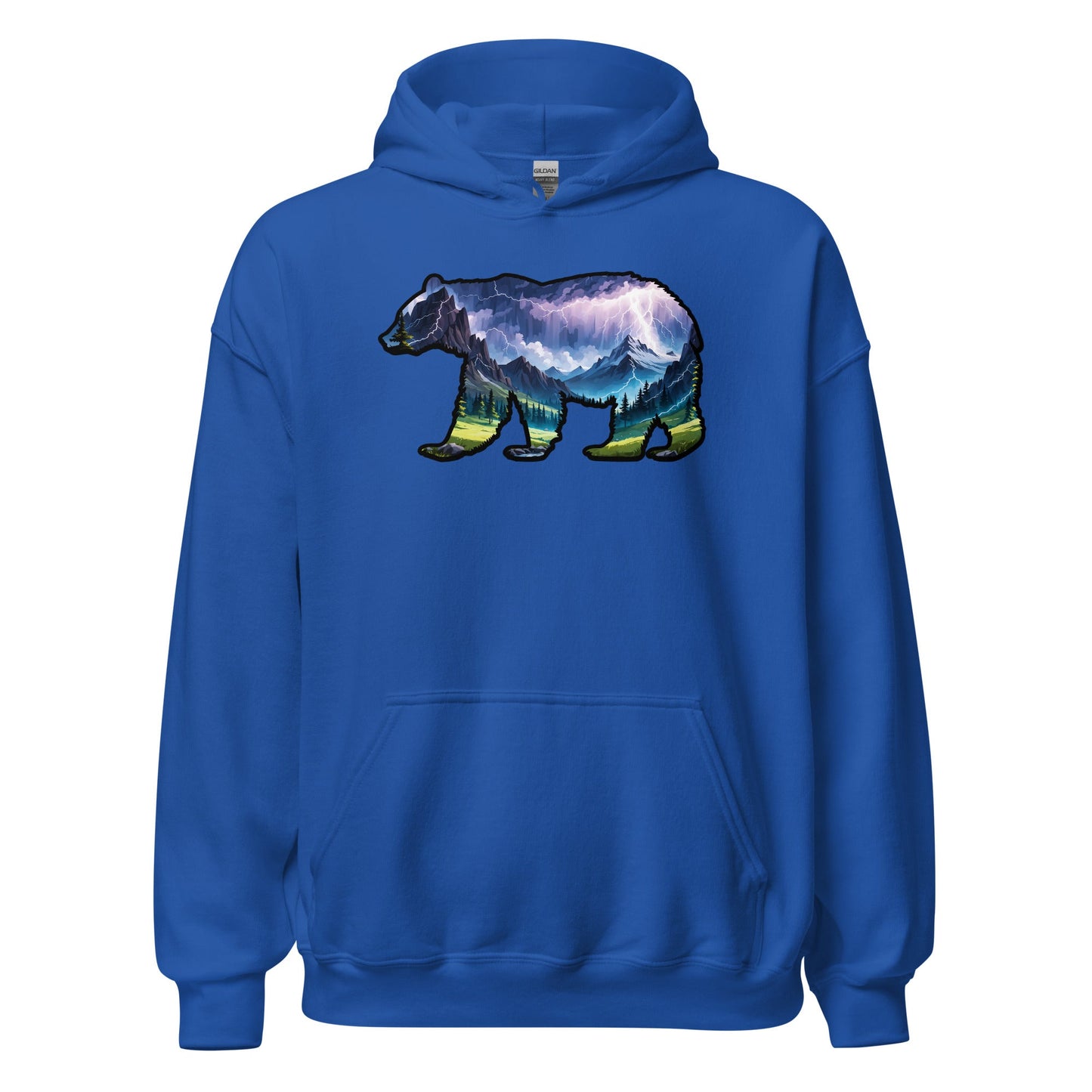 Lightning In The Mountains Bear Women's (Unisex) Hoodie - Hoodies - Discovery Co.