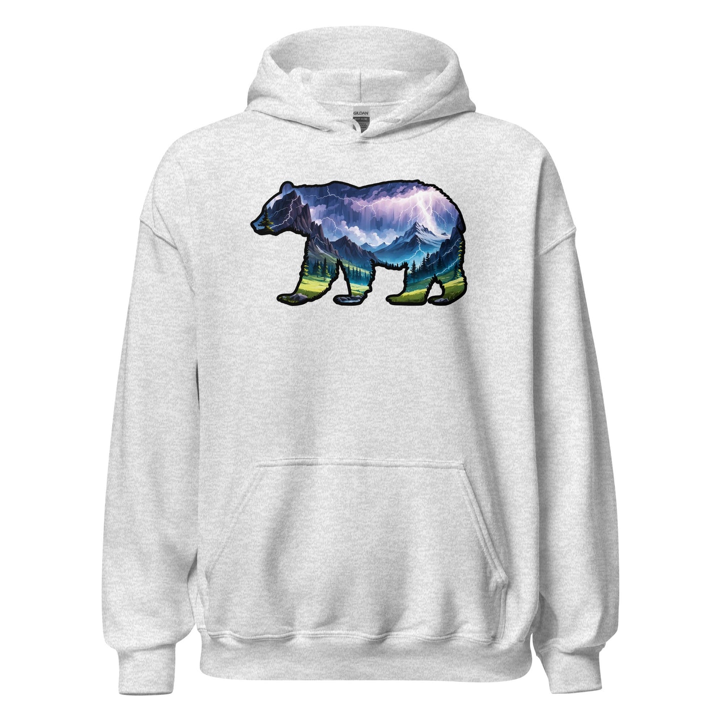 Lightning In The Mountains Bear Women's (Unisex) Hoodie - Hoodies - Discovery Co.