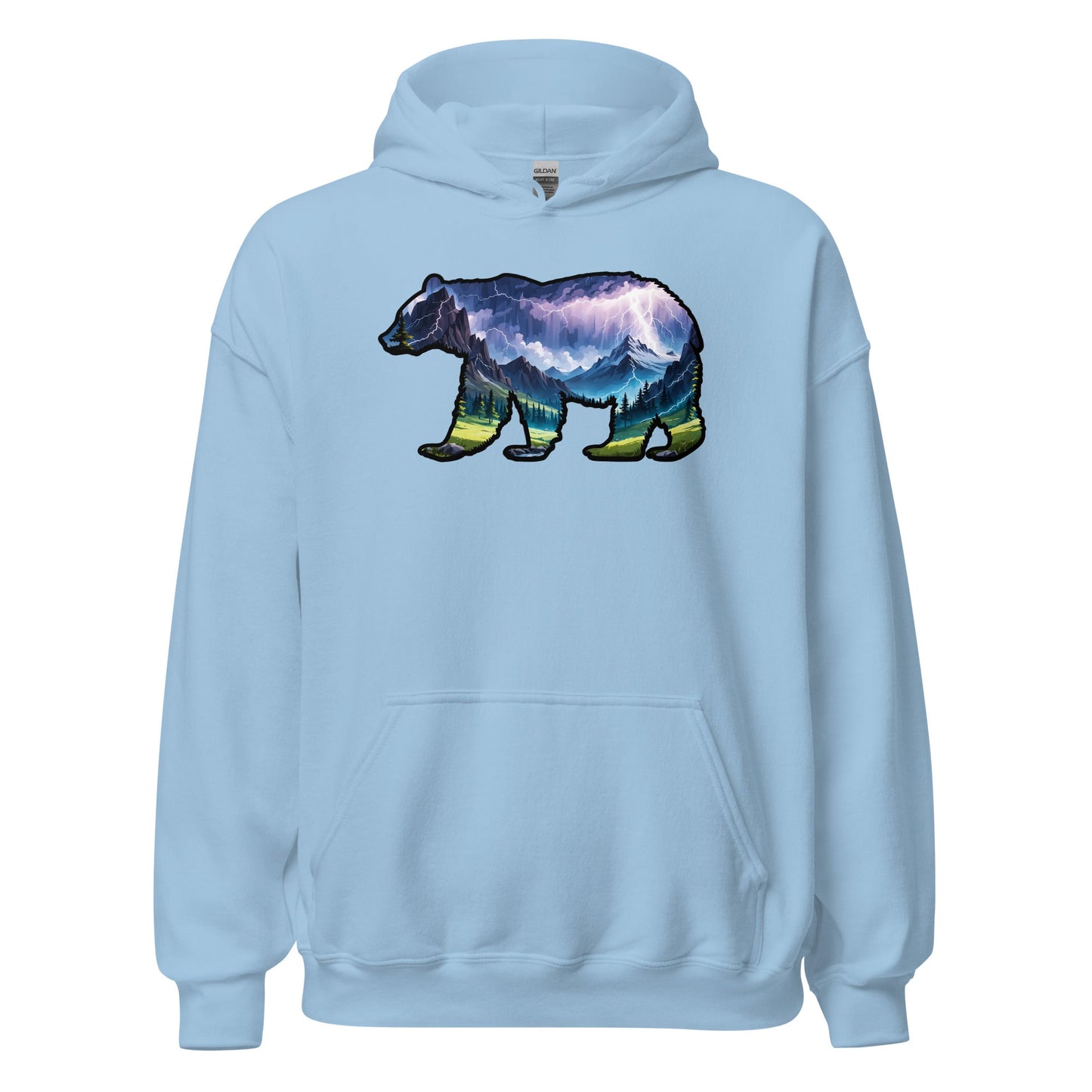 Lightning In The Mountains Bear Women's (Unisex) Hoodie - Hoodies - Discovery Co.