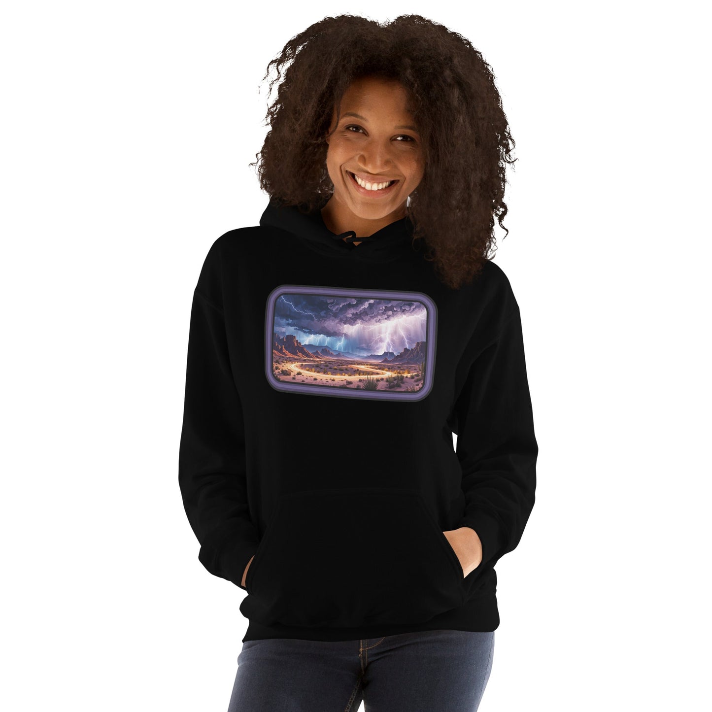 Lightning Over The Desert Women's (Unisex) Hoodie - Hoodies - Discovery Co.